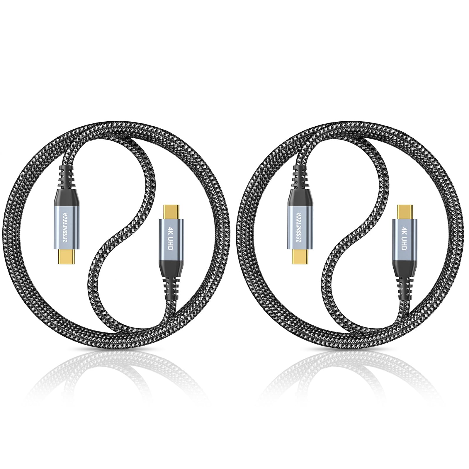 Usb C To Usb C Cable(3.3Ft 2Pack), Usb C 3.2 Gen 2 Cable 20Gbps High Speed Data Transfer, 4K Usb C To Usb C Monitor Cable 100W C