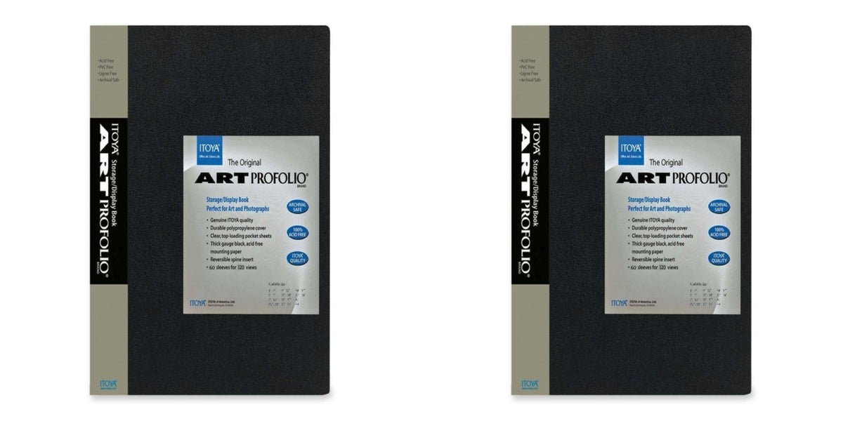 Itoya The Original Art Profolio 9X12 Inch Art Size Storage/Display Book Bundle (2 X 24 Sheets) (2 Items)