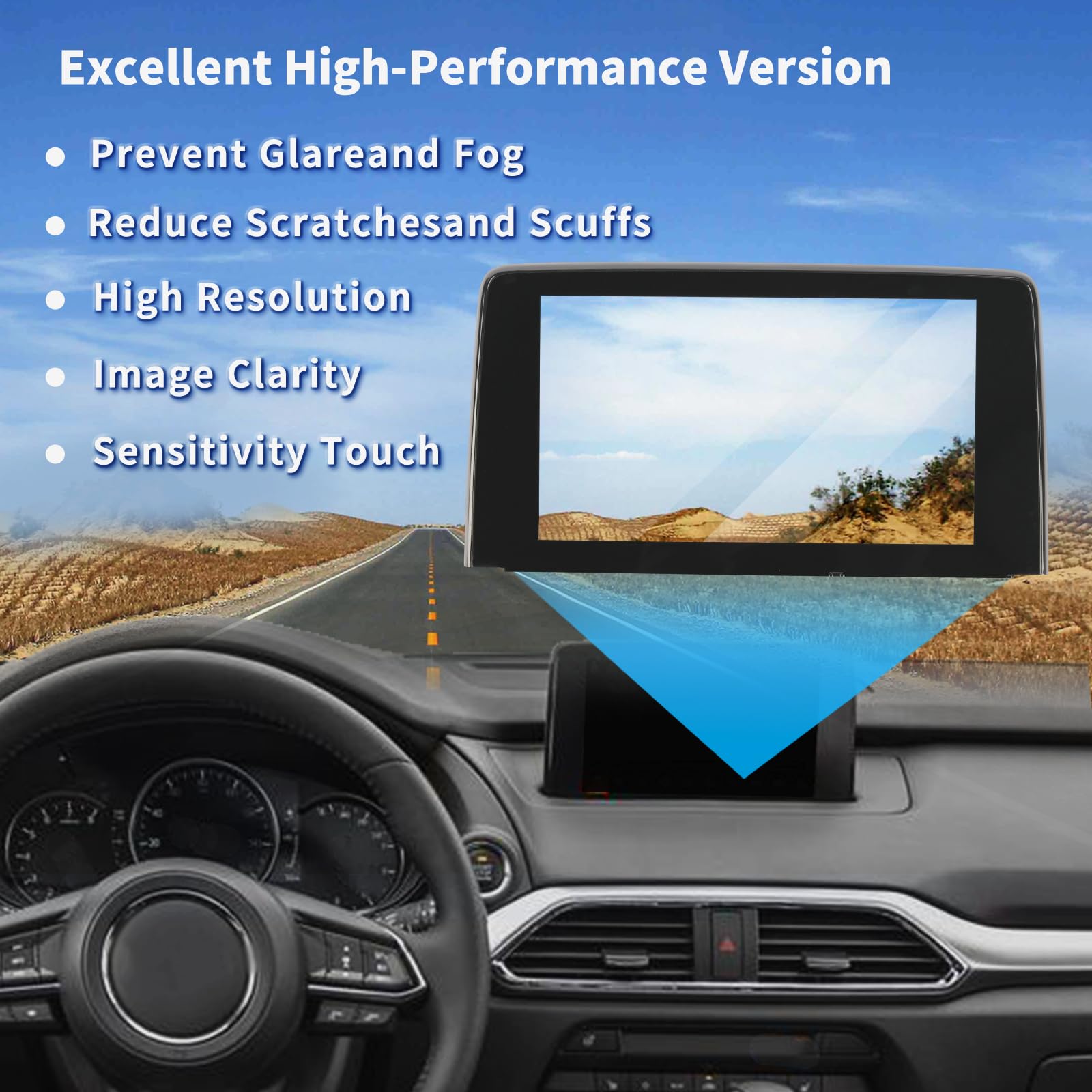 Getfarway 8'' Inch Touch Screen Glass Digitizer Navigation Replacement Fit For Mazda Cx9 Cx 9 2016 2017 2018 2019 Replace# Tk49