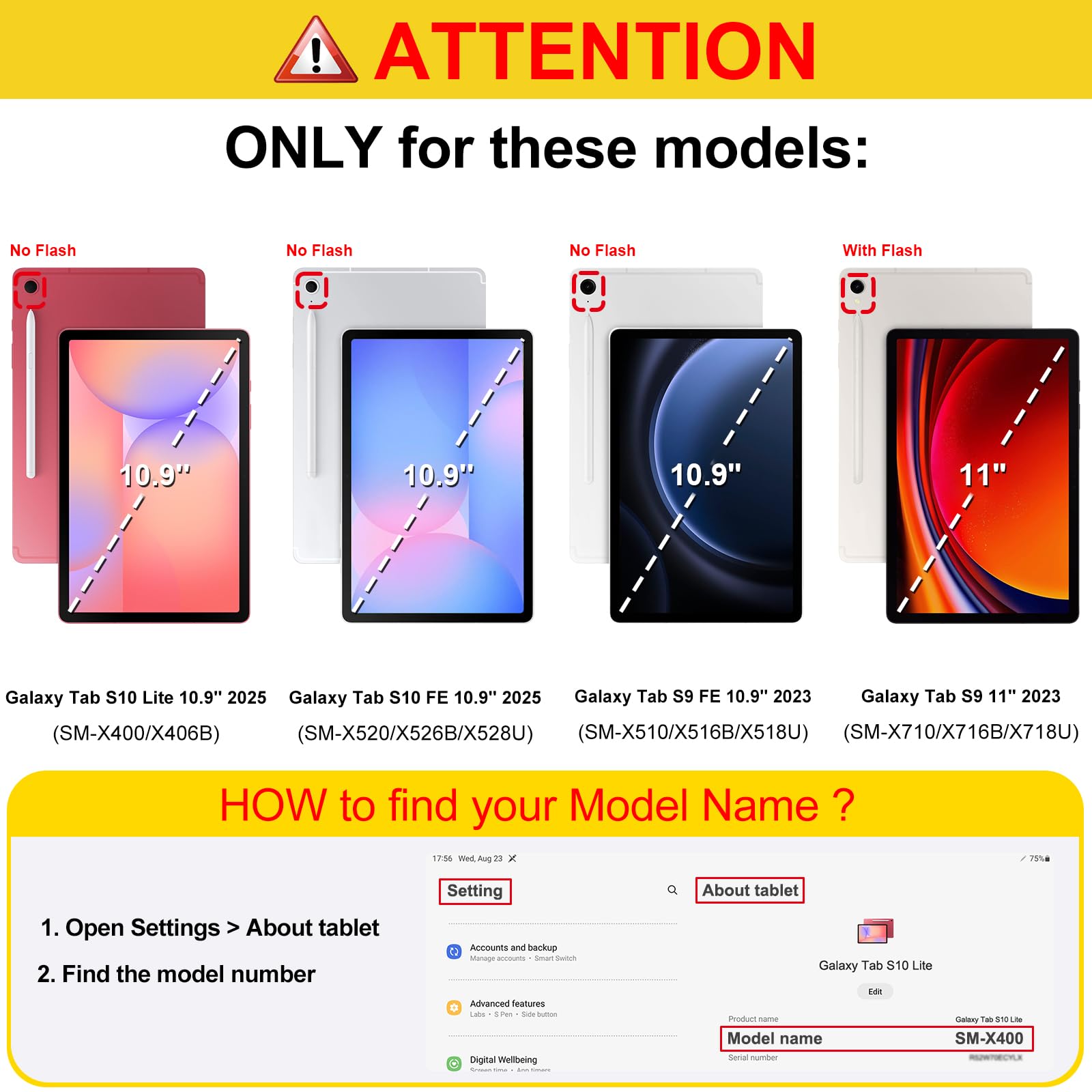 Fintie Keyboard Case For Samsung Galaxy Tab S10 Lite/ S10 Fe/ S9 Fe 5G 10.9 Inch/Tab S9 11 Inch With S Pen Holder, Slim Stand Co