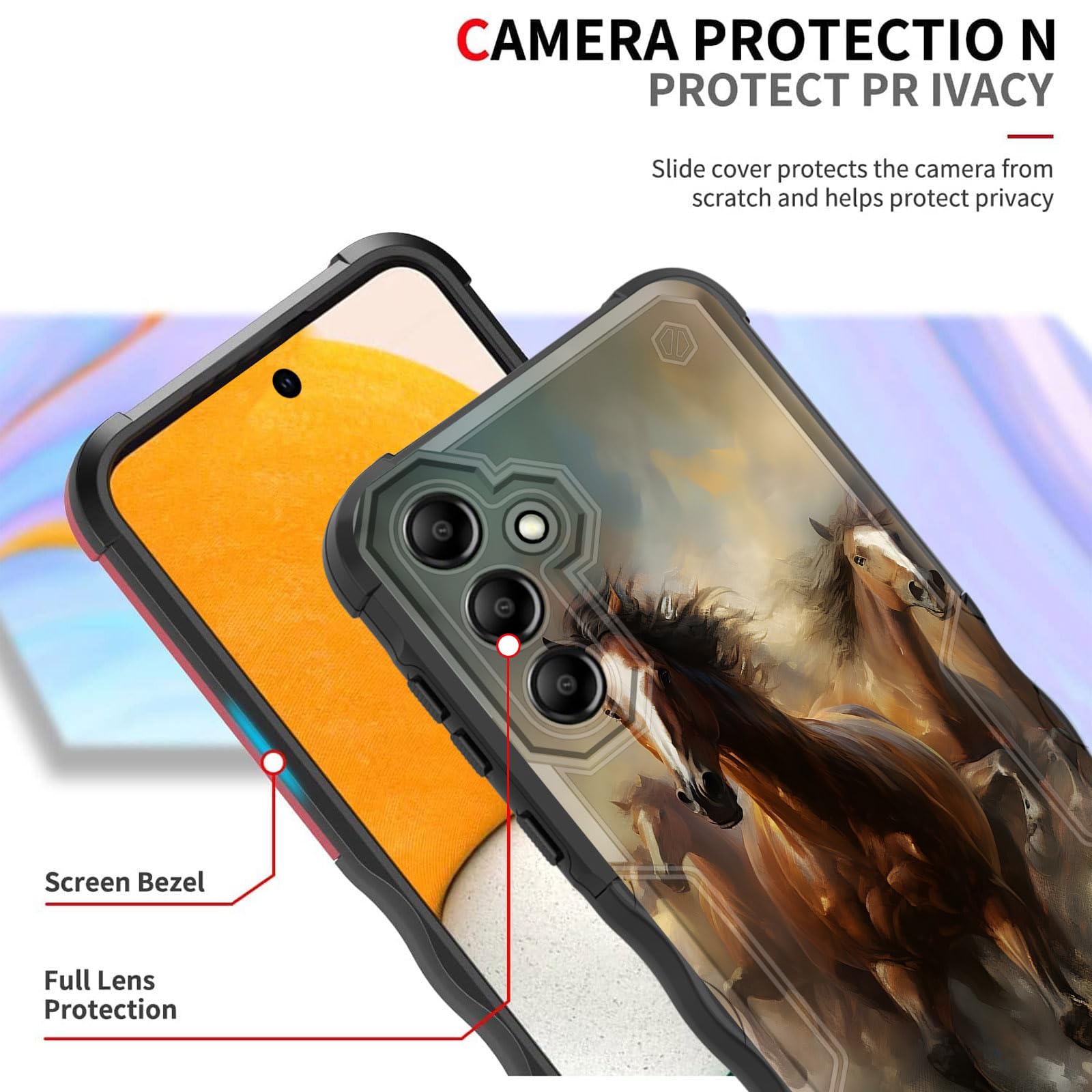 Efgwsder For Galaxy A35 5G Case,[Dual Layer][10 Ft Military Grade Drop Protection] [Non-Slip] Heavy Duty Shockproof Case For Sam