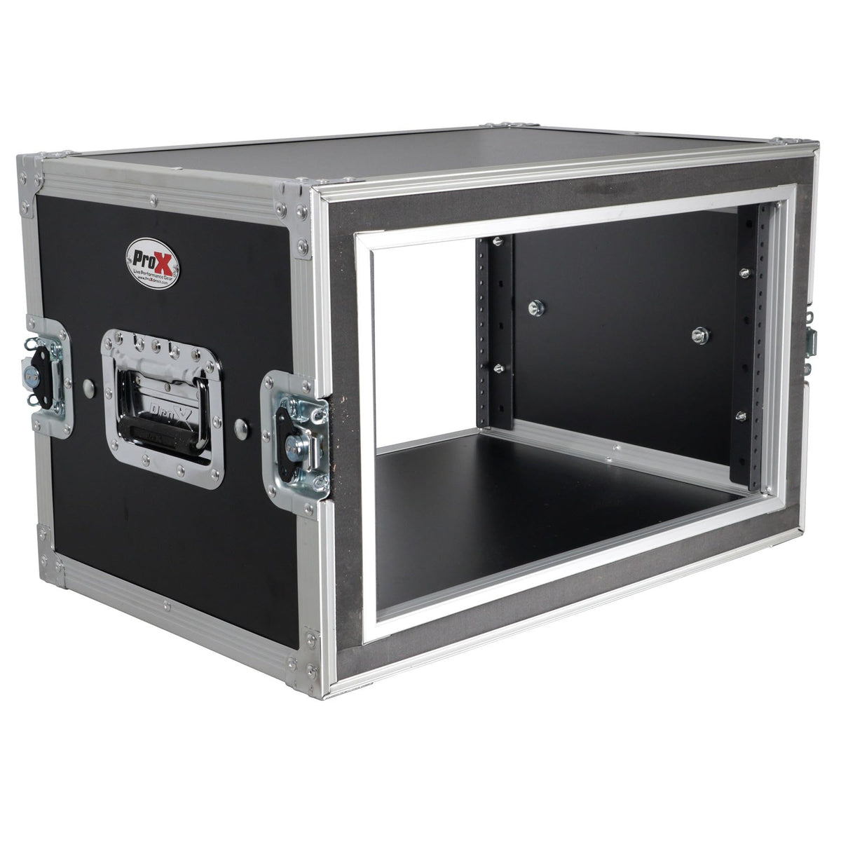 ProX T-6RSP14 6U Vertical Shockproof Effects Rack 14' Depth Rail to Rail with Handles