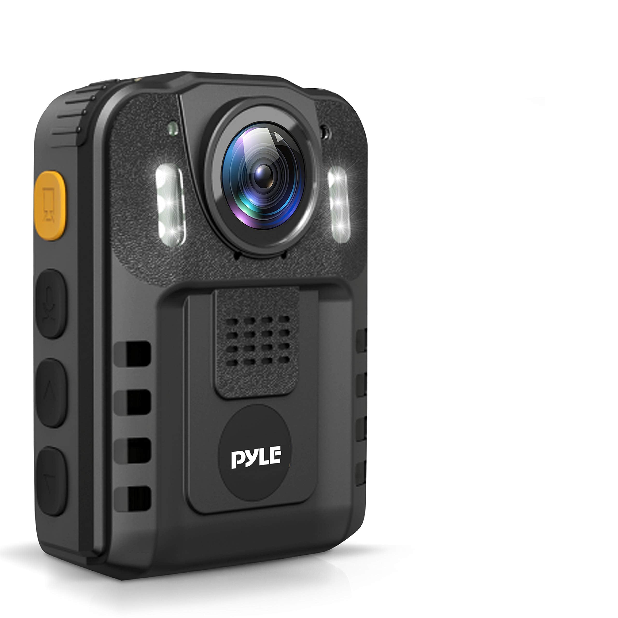 Pyle Police Security Video Compact Camera  HD 2304x1296p Rechargeable Wireless Waterproof Wearable Law Enforcement Mini Surveil