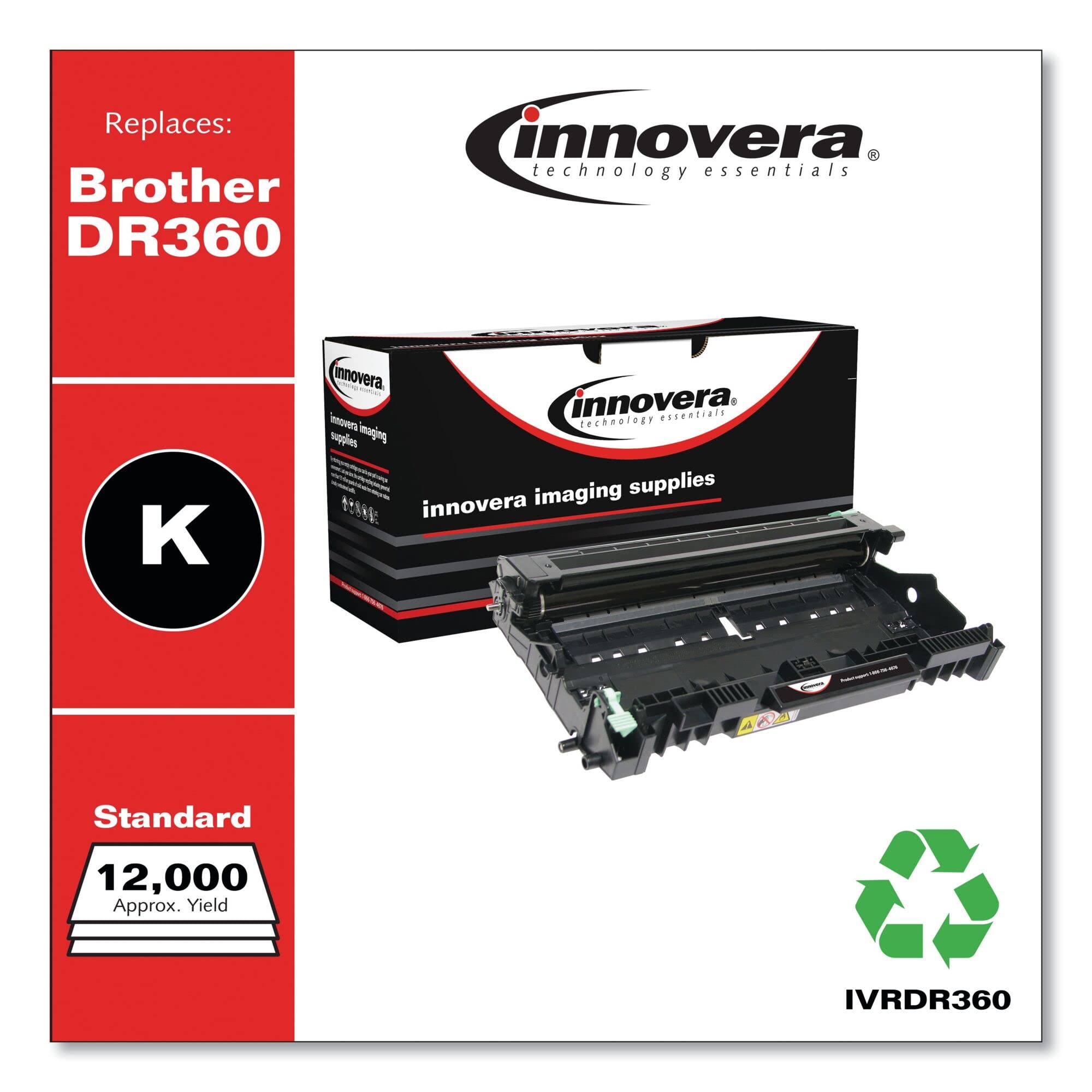Innovera Ivrdr360 Remanufactured Dr360 Drum Unit, Black