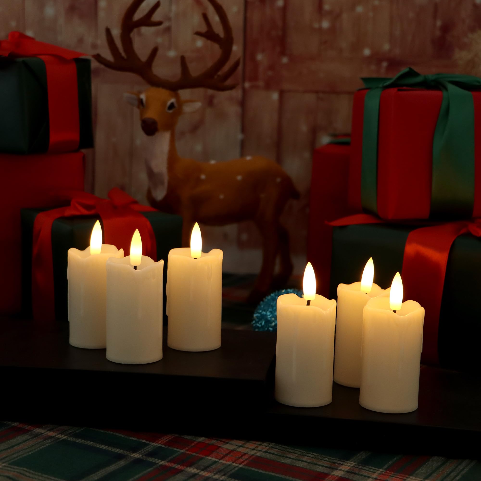 Candle Choice Battery Operated Flameless Votives With Auto Daily Cycle Timer Long Lasting Realistic Black Wick Electric Led Cand