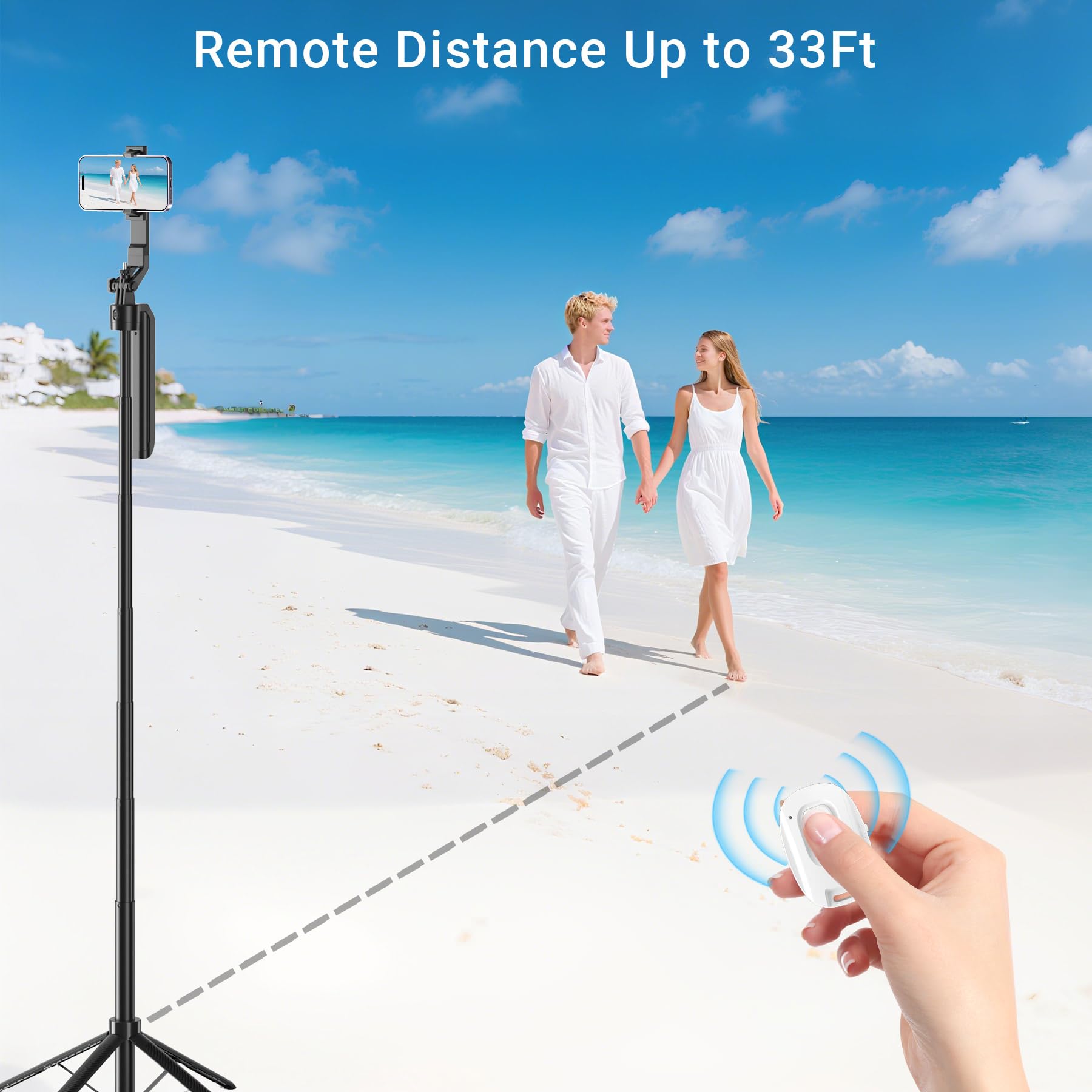 Wireless Phone Camera Remote Control, Rechargeable Selfie Shutter For Photos & Videos, Portable Photo Clicker Compatible With Ip