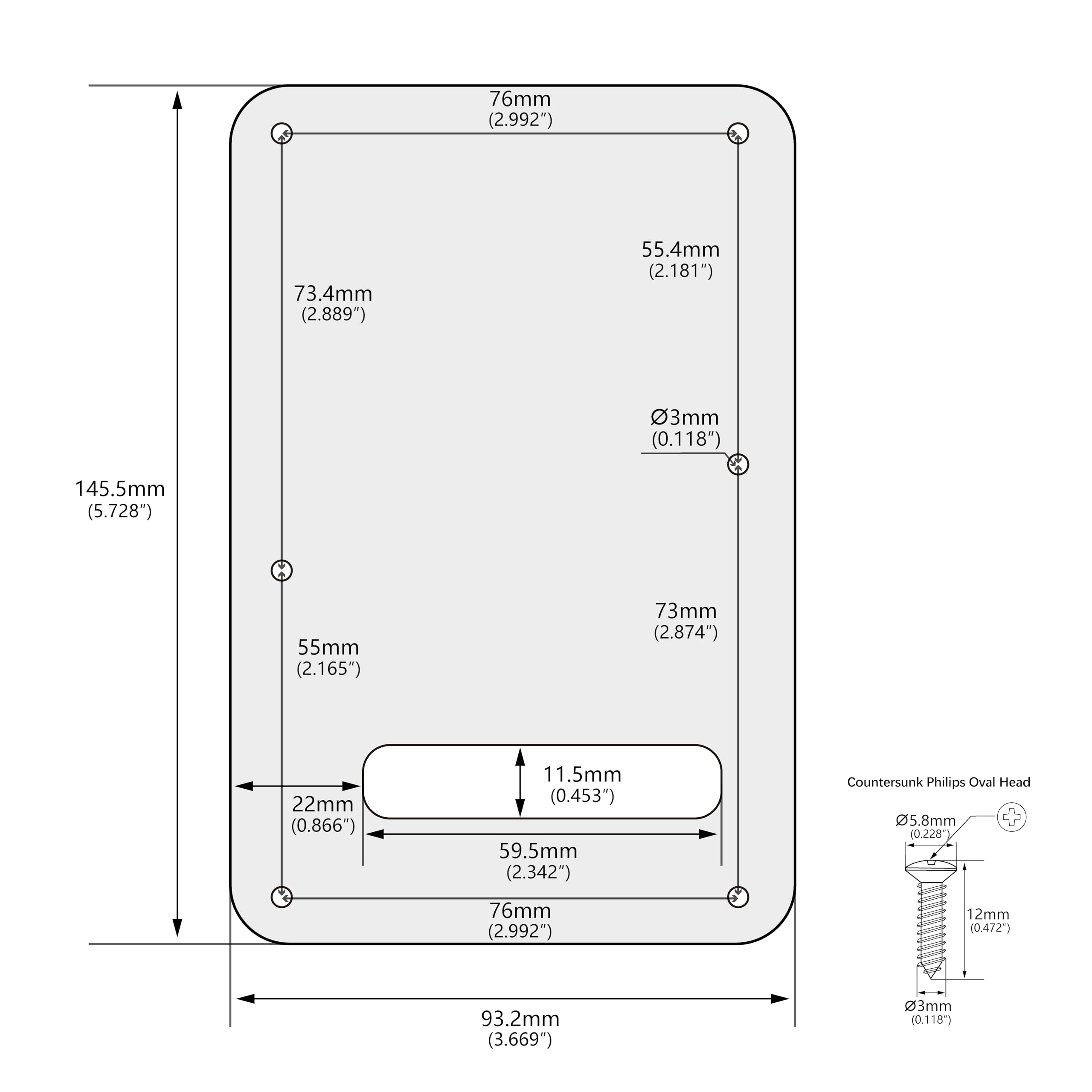 Banworks 1 Ply Electric Guitar Backplate 6-Hole Trem Tremolo Cover For Usa/Mexican Fender Standard Strat St Jt/Hgb-01 Chrome Mir
