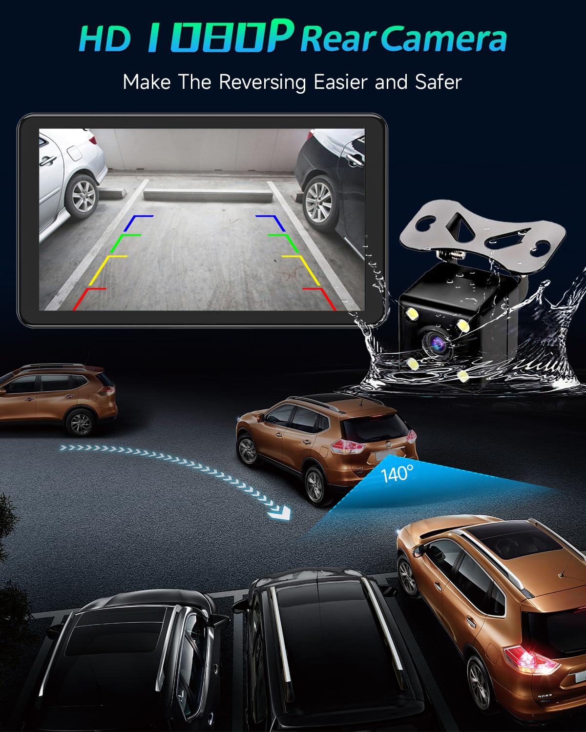 Navicam Wireless Carplay Car Stereo, 2024 Portable 7'' Hd Touchscreen Cam Compatible With Carplay & Android Auto For Car, Car St