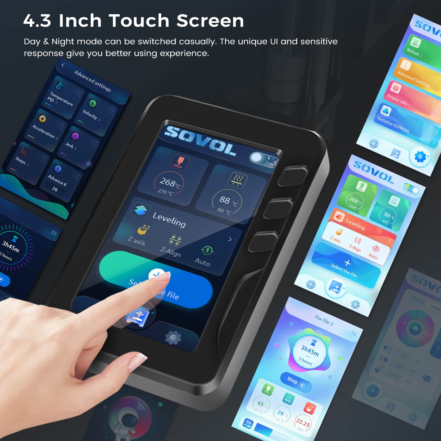 Sovol Sv06 Plus 3D Printer With 300? High Temp 250Mm/S High Speed All Metal Hotend, Planetary Dual Gear Direct Drive Touch Scree