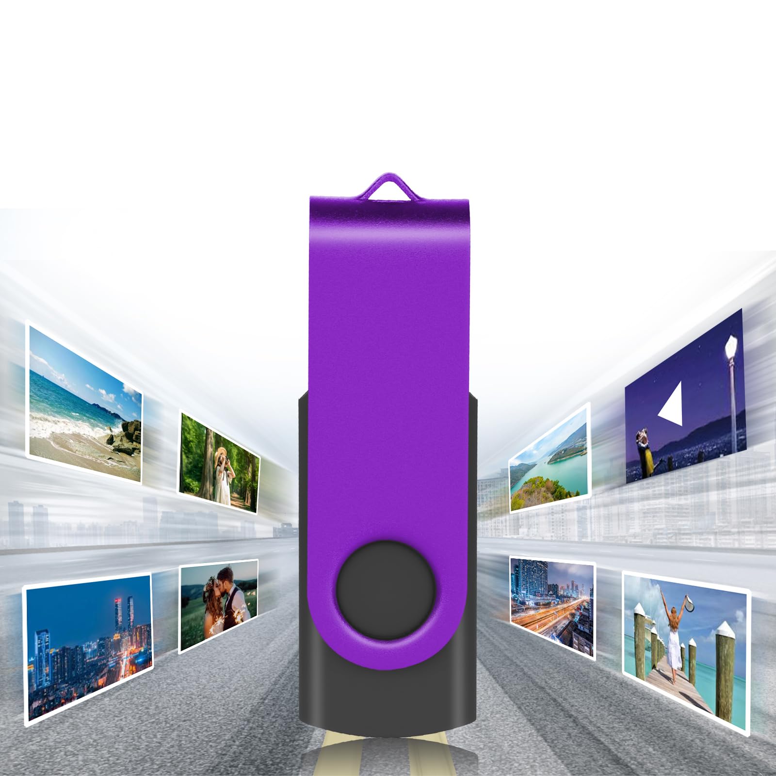 Eastbull Flash Drive Bulk 64Gb Usb 10 Pack With Lanyards Usb 2.0 Thumb Drive Bulk Memory Stick Swivel Pen Drive For Storage And