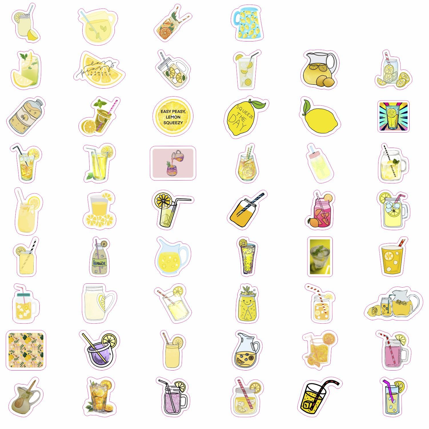 Lemonade Stickers For Water Bottle And Laptop   Waterproof Vinyl Lemonade Decals, Lemonade Gifts, Women, Men   Lemonade Birthday