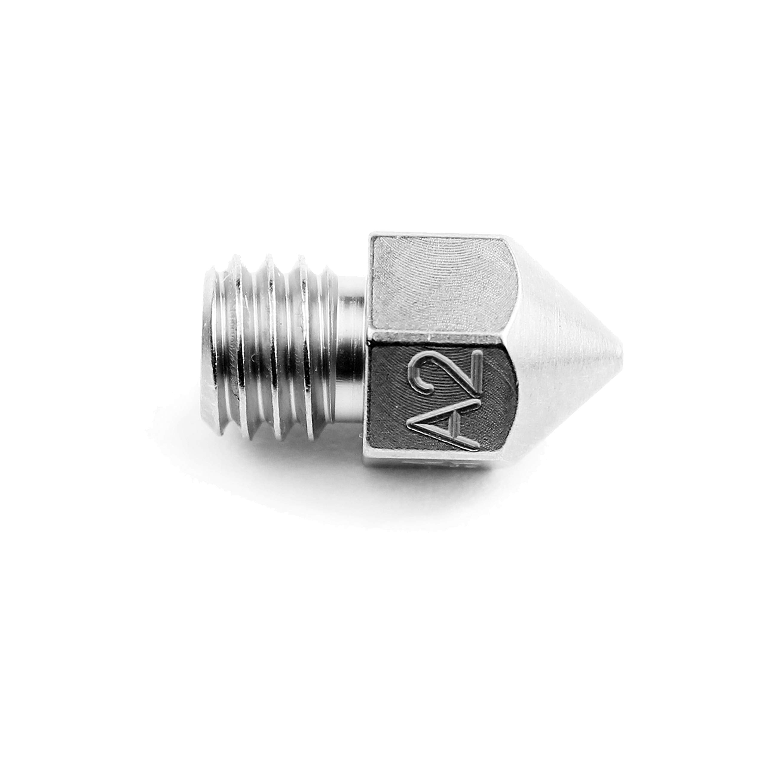 Micro Swiss Mk8 Plated A2 Tool Steel Wear Resistant Nozzle (Makerbot, Craftbot, Creality, Cr10, Ender 3, Ender 5, Tevo Tornado)