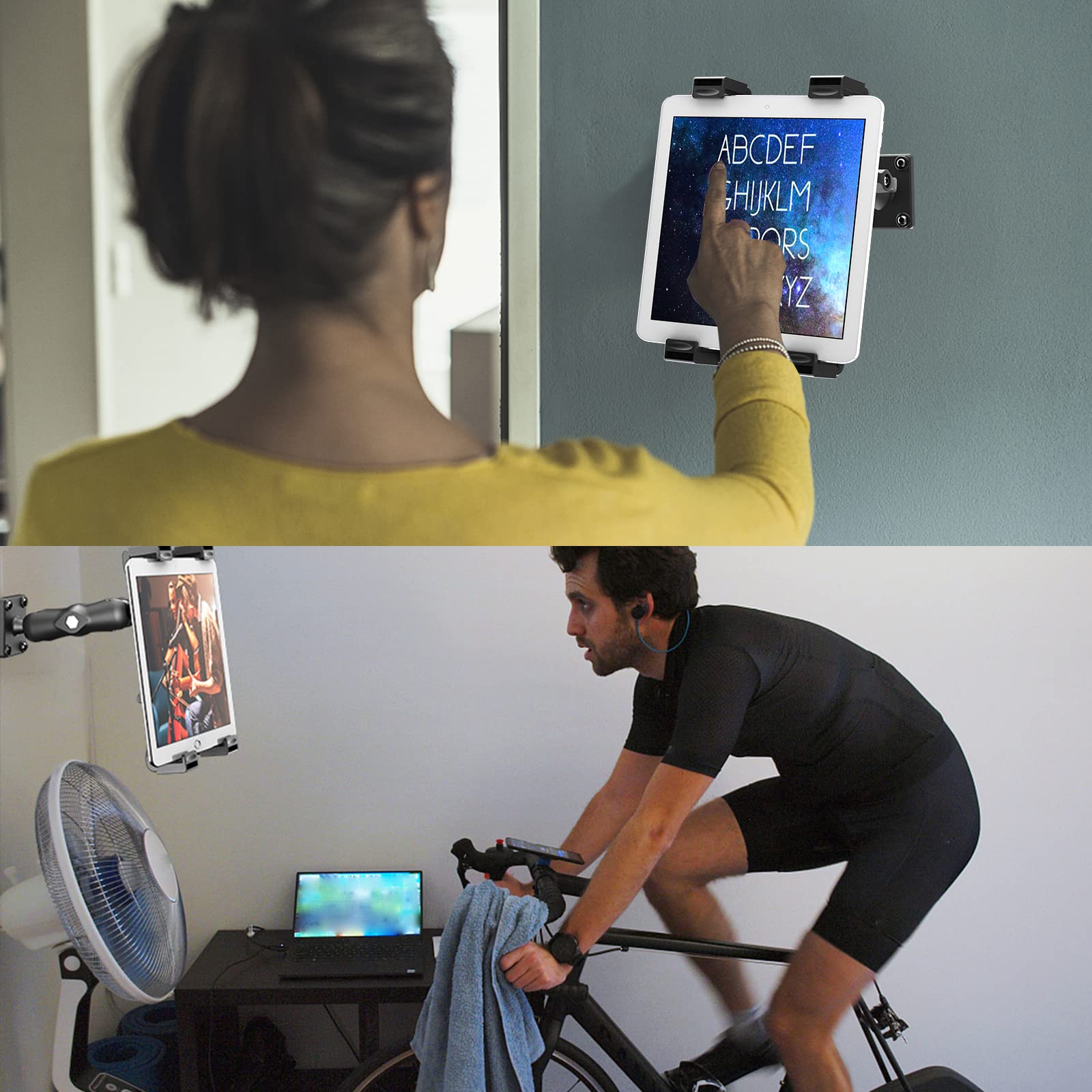 Ohlpro Heavy Duty Drill Base Tablet Holder Car Mount Dashboard For Ipad/Ipad Mini Samsung Galaxy (All 7'   11.5') Tablets, Ipad Mount For Desks,Cars, Great For Wall, Truck, Commercial Vehicles Dash