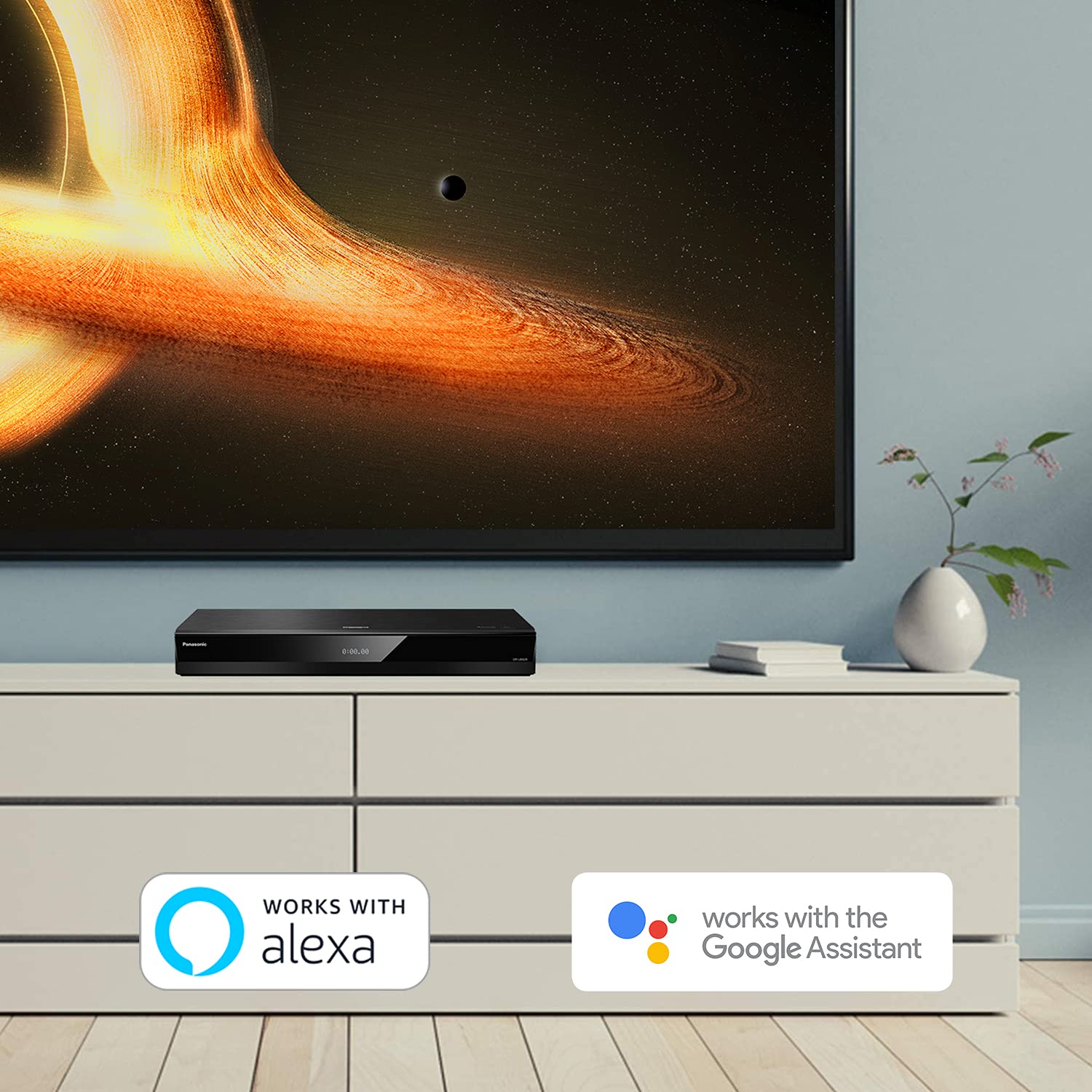 Panasonic Streaming 4K Blu Ray Player With Dolby Vision And Hdr10+ Ultra Hd Premium Video Playback, Hi Res Audio, Voice Assist