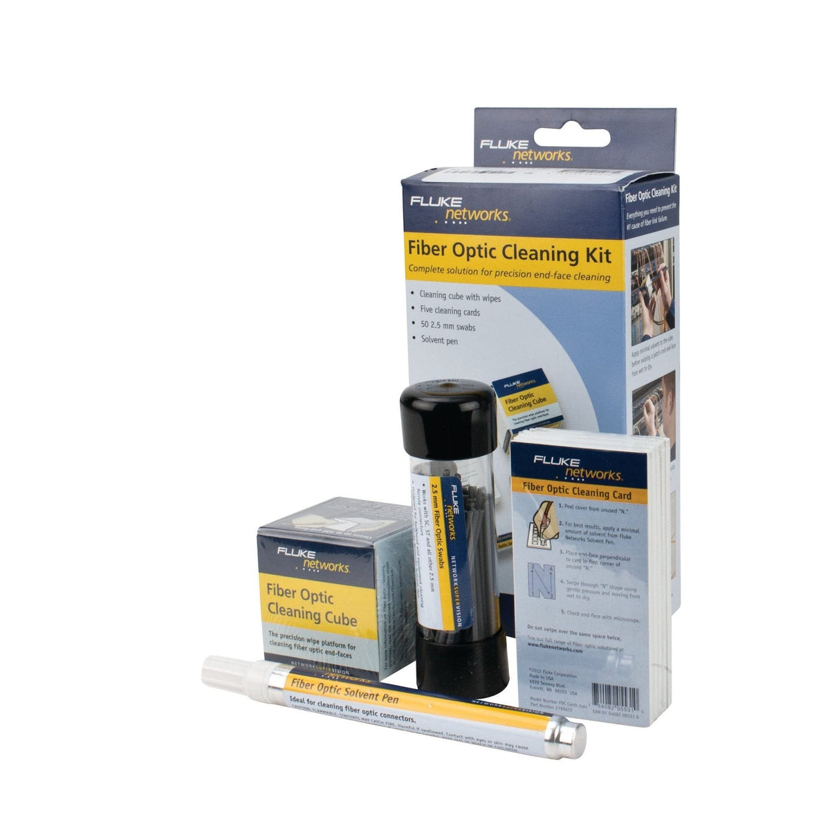 Fluke Networks Nfc Kit Box Fiber Optic Cleaning Kit