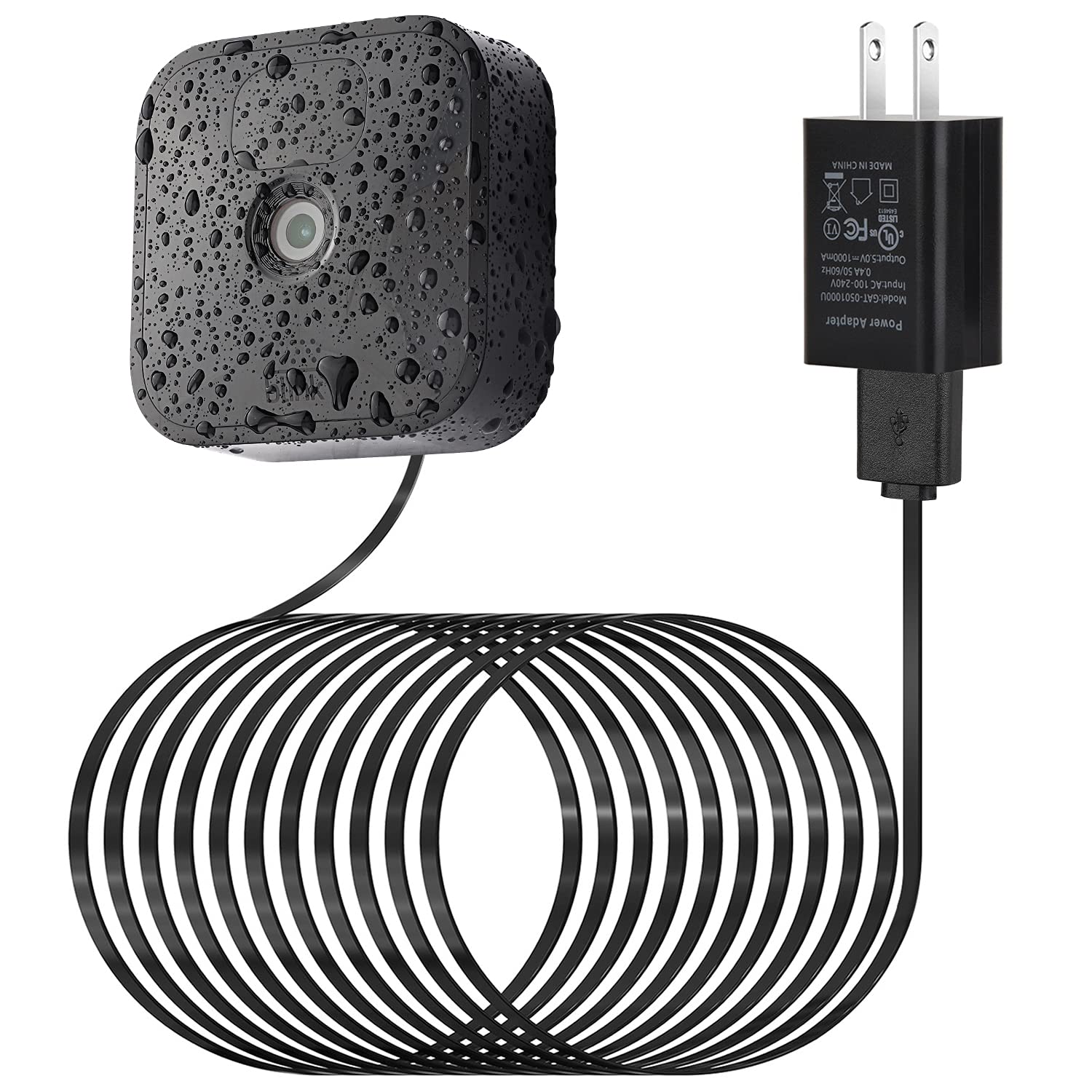 Power Adapter For Blink Xt / Xt2 & Blink Outdoor (3Rd Gen) Camera, With 25 Ft/7.5 M Weatherproof Cable Continuously Charging Blink Camera, No More Battery Changes   Black