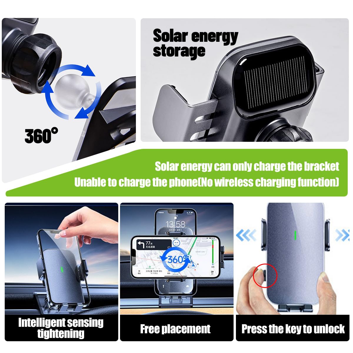 Diocnad Compatible With Tesla Model 3 / Highland 2025 2024 Phone Mount Holder Auto Clamping Car Phone Mount Air Vent Interior Ac