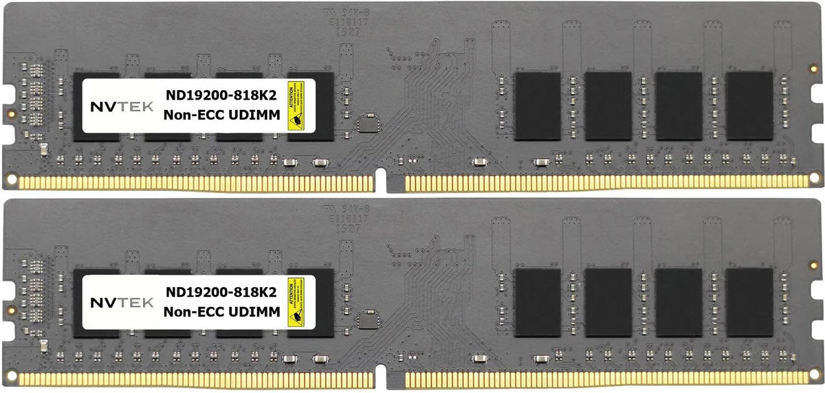Nvtek 16Gb (2X8Gb) Ddr4 2400Mhz Pc4 19200 1Rx8 1.2V 288 Pin Non Ecc Unbuffered Udimm Desktop Pc Computer Memory Kit