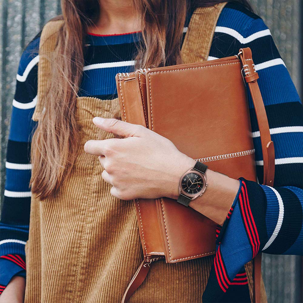 Ecsem Band Compatible With Amazfit Gtr 3Gtr 3 Progtr 2,Huawei Watch Gt 3 46Mmwatch Gt 2 Pro For Women Men Mesh Stainless Steel R