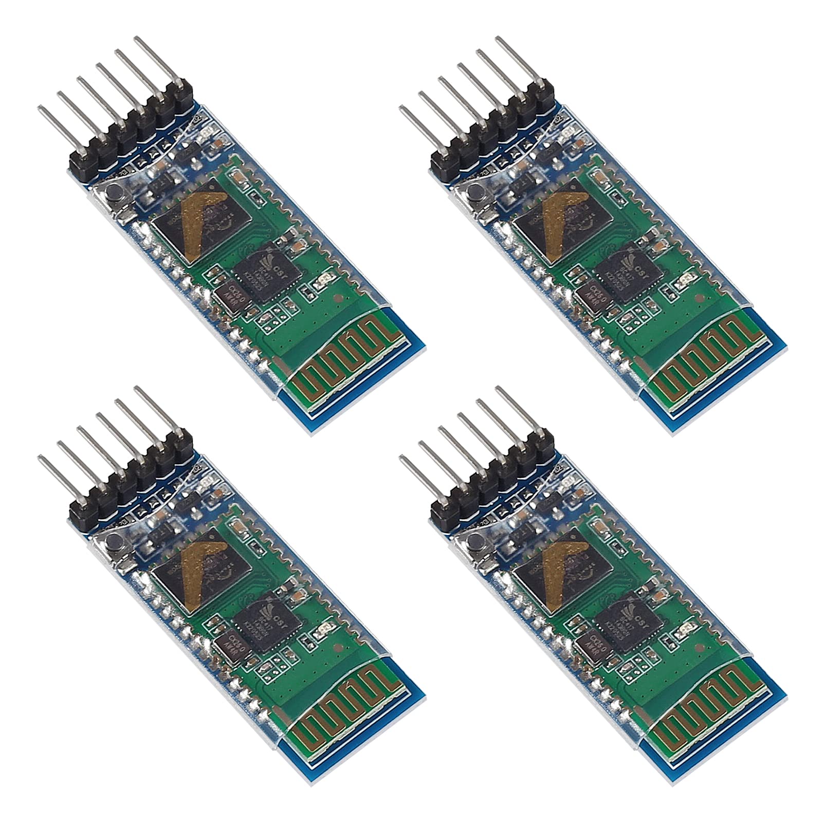 Diitao 4Pcs Bluetooth Module Bt Modules 6 Pin Wireless Rf Transceiver Long Range Bluetooth Transceiver For Arduino (Hc 05)