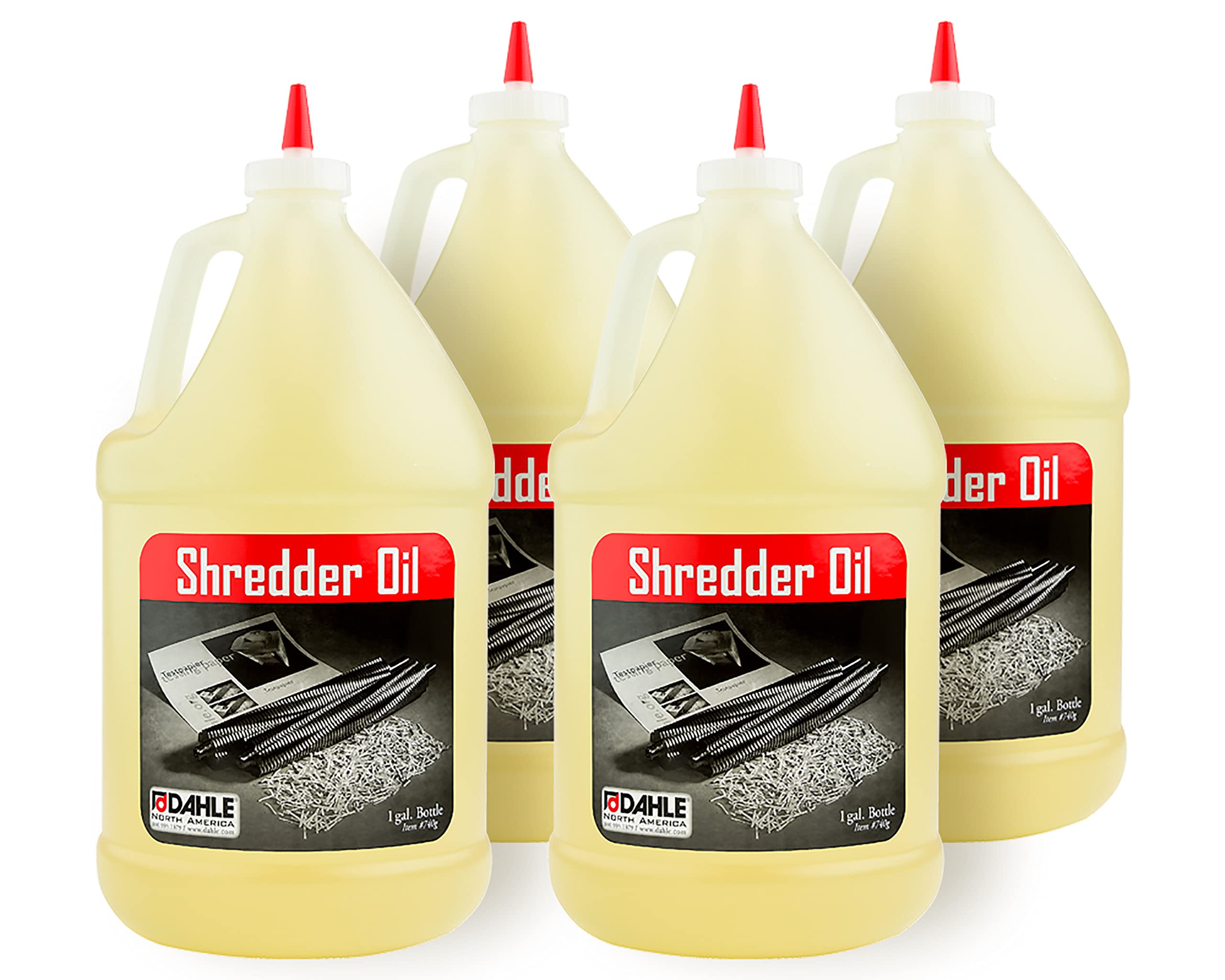 Dahle Shredder Oil Reduces Friction And Optimizes Performance In Paper Shredders, For Use In All Shredders, 4   1 Gal. Bottles