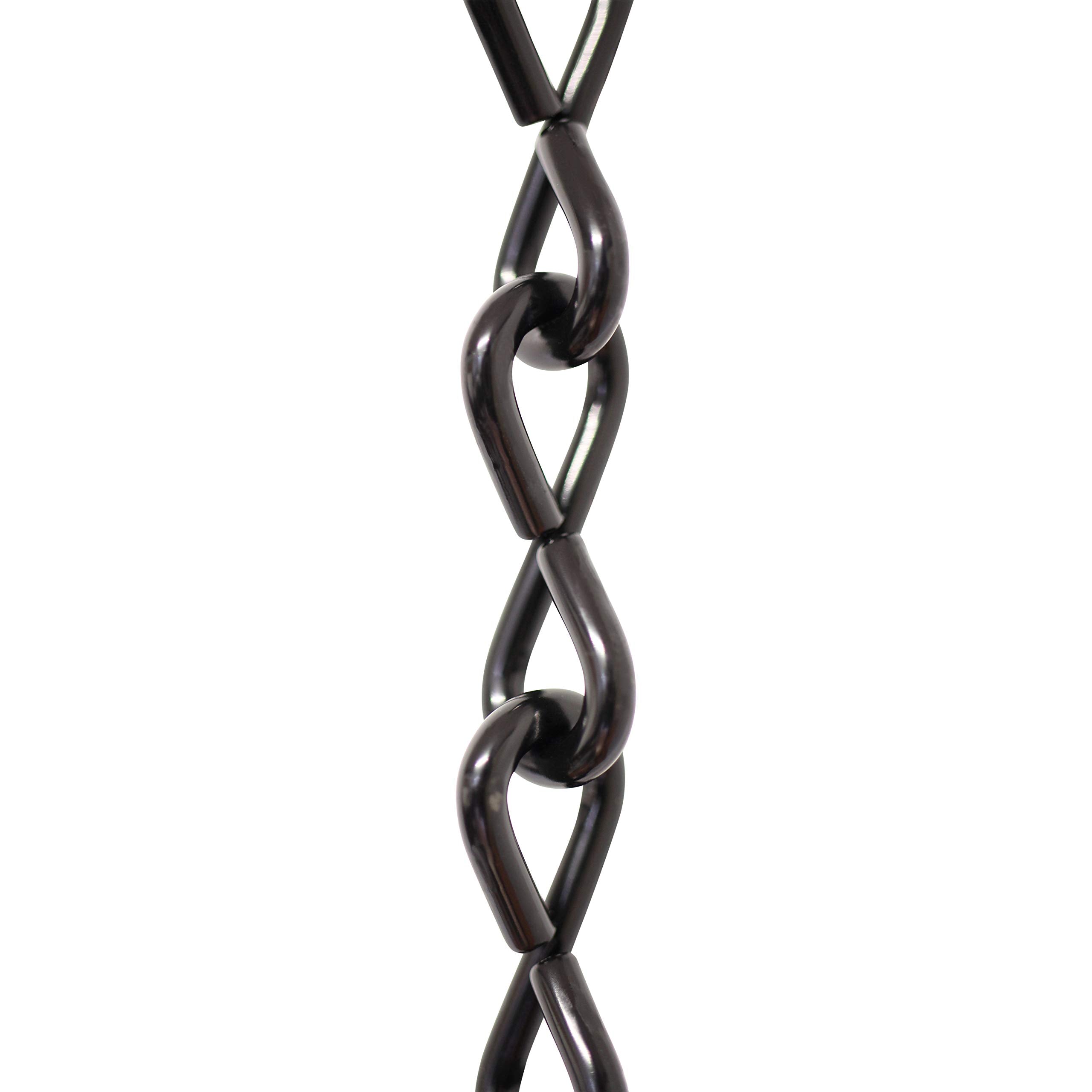 Rch Hardware Ch S50 12 Blk Steel Fixture Chain, 13 Gauge, Black