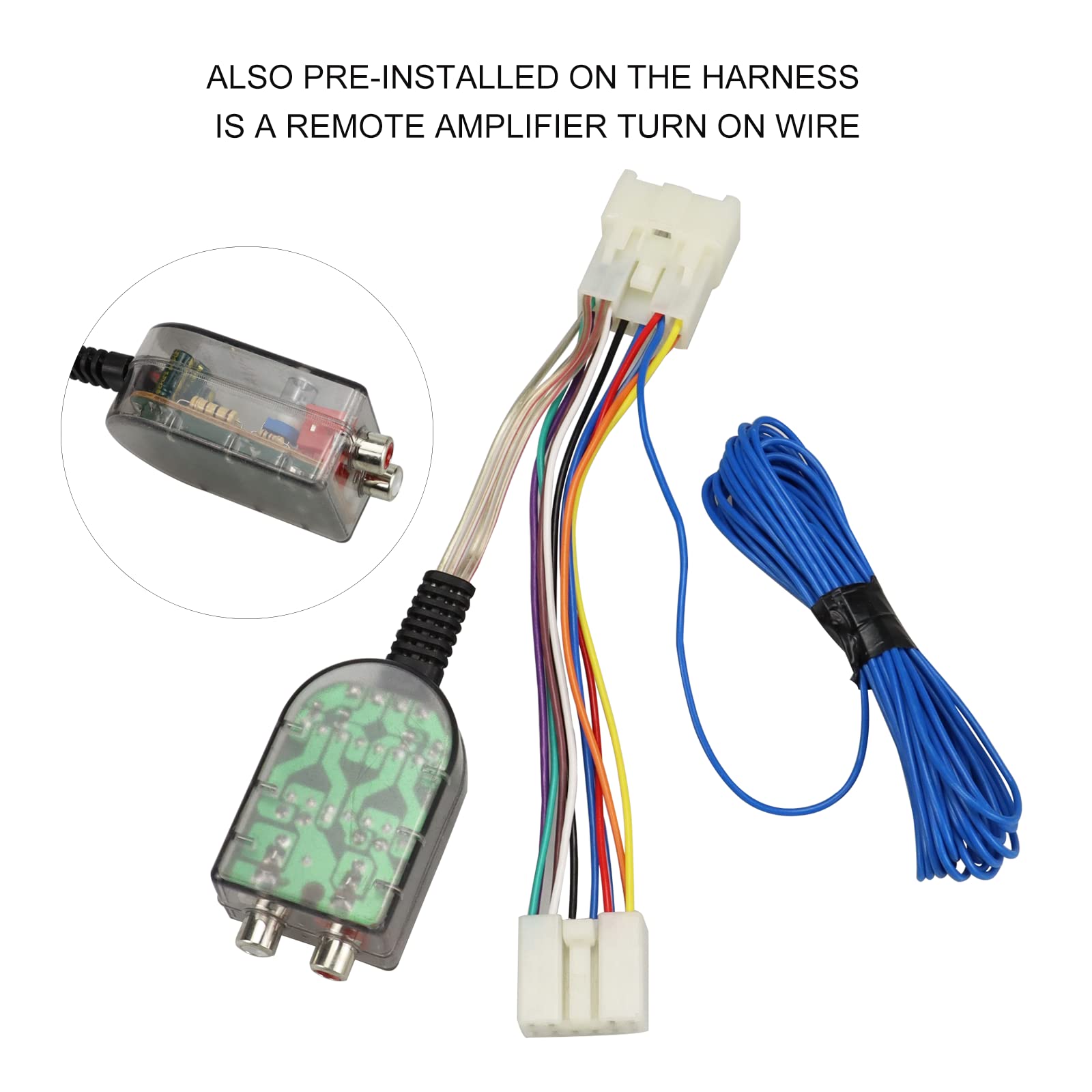 Add An Amplifier Adapter W/Amp Turn On Wire Compatible With Toyota Subaru Scion Lexus