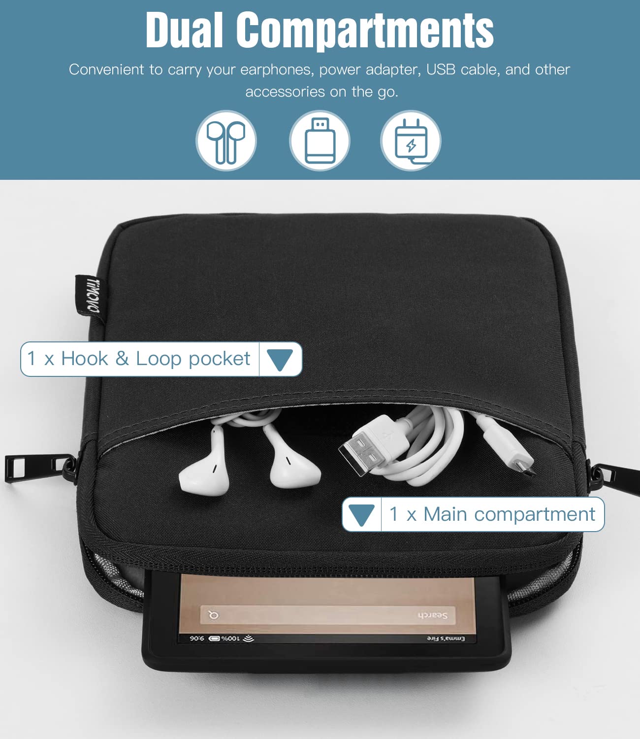 Timovo 7-8 Inch Tablet Sleeve Case Fits Ipad Mini 6 8.3 2021, Ipad Mini 5/4/3/2/1, Samsung Galaxy Tab A 8.0, Tab S2 8.0, Zenpad