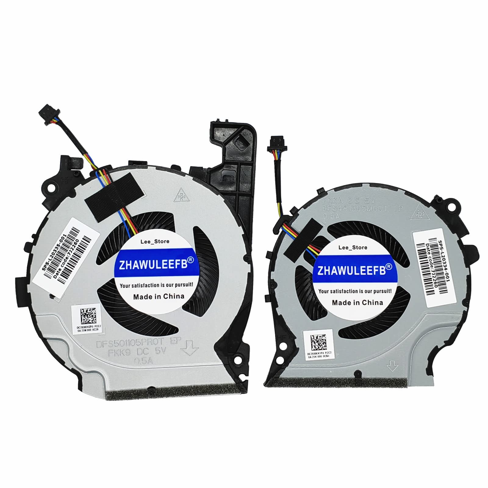 ZHAWULEEFB Replacement New CPU+GPU Cooling Fan for HP Pavilion 15-cx 15-cx0068tx 15-cv0058wm 15-cx0020nr 15-cx0030nr 15-cx0045nr