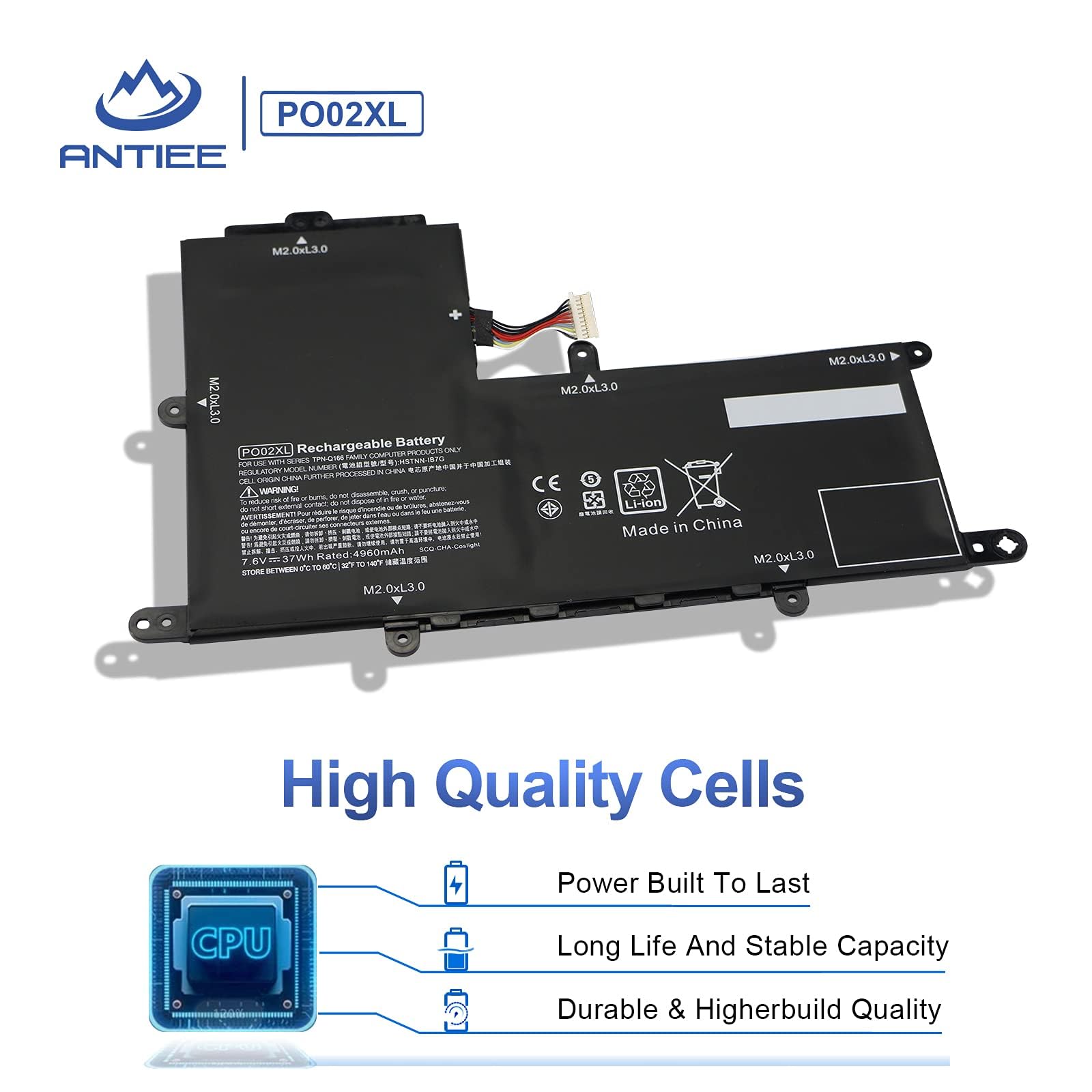 Po02Xl 824560 005 Battery For Hp Stream 11 R 11 Ah 11 Ak 11 Y 11 Ah0Xx 11 Ak0012Dx 11 Ak0013Dx, Stream 11 Pro G2 G3 G4 G5 824560