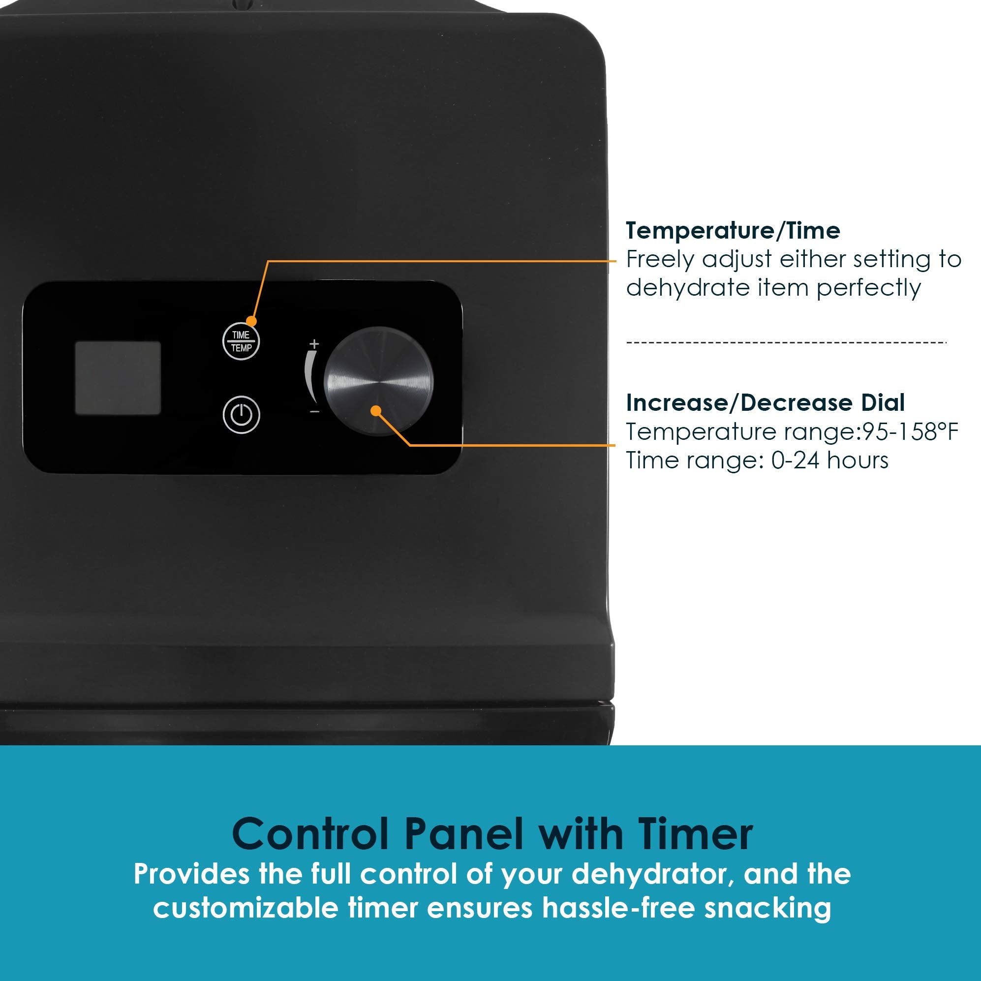 Elite Gourmet Food Dehydrator, Stainless Steel Trays Food Dehydrator, Adjustable Temperature Controls, Jerky Herbs Fruit Veggies