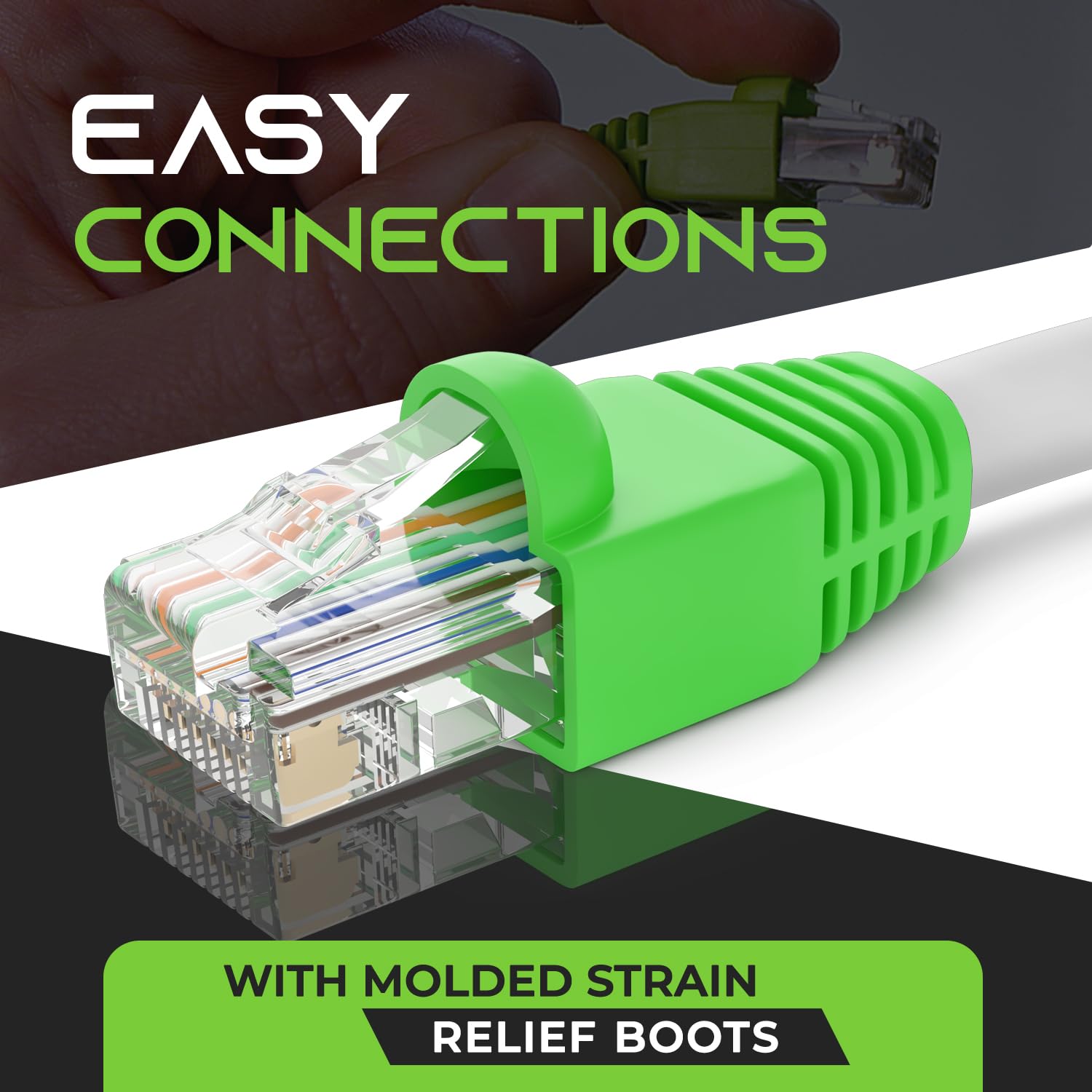 Gearit Cat6 Outdoor Ethernet Cable (30 Feet) Cca Copper Clad, Waterproof, Direct Burial, In Ground, Uv Jacket, Poe, Network, Int