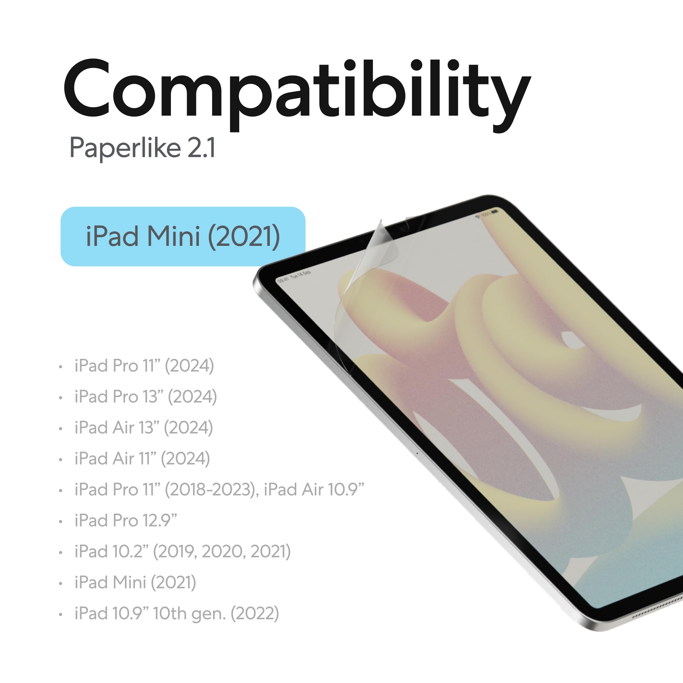 Paperlike 2.1 (2 Pieces) For Ipad Mini 8.3'' (2021)   Transparent Screen Protector For Notetaking And Drawing Like On Paper