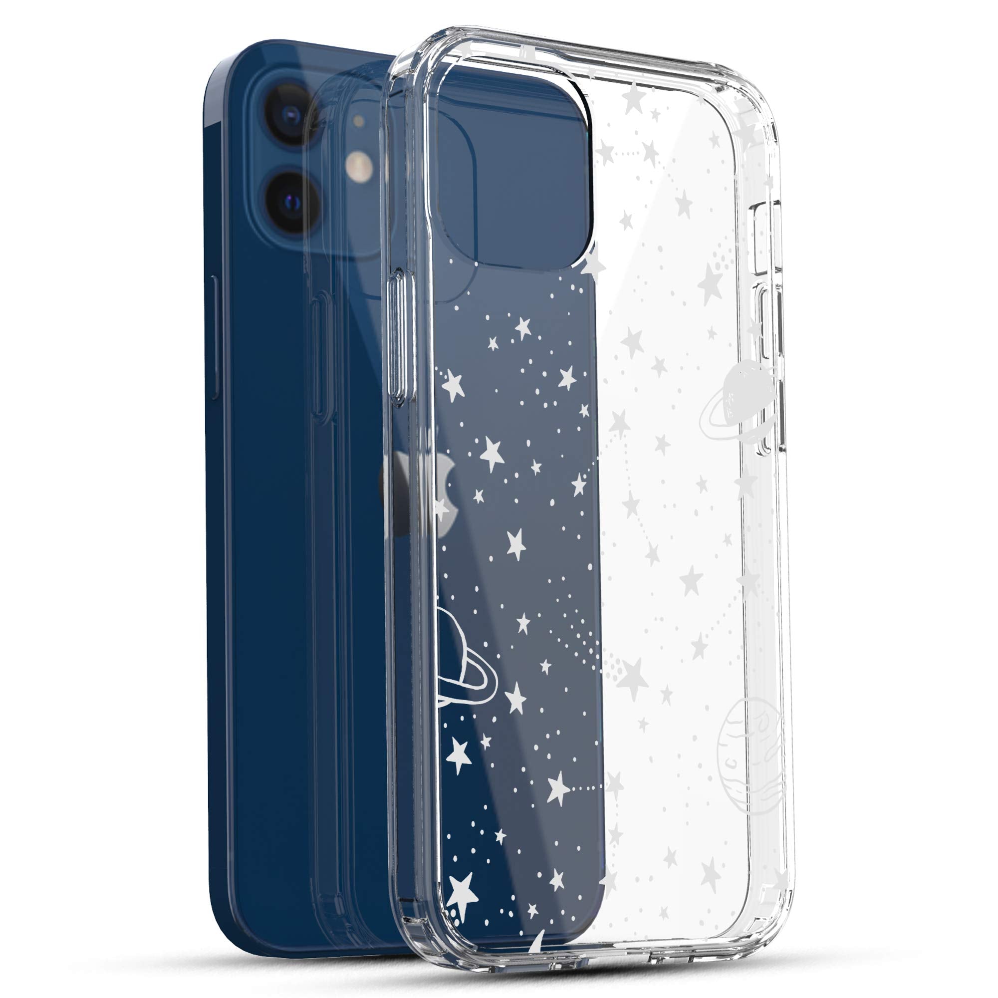 Ranz Compatible With Iphone 12 Mini 5G Case, Anti Scratch Shockproof Series Clear Hard Pc+ Tpu Bumper Protective Cover Case For