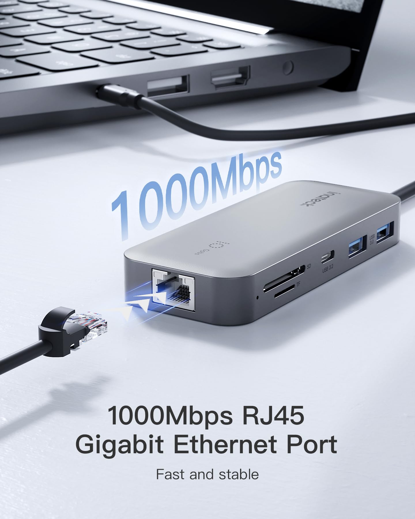 Inateck Hdmi Docking Station 4K 60Hz, Usb C Video+Data, 100W Pd,10 In 1 Usb 3.2 Type C Hub, 2 Usb 3.0 A, Rj45 Ethernet, 1.6Ft Ca
