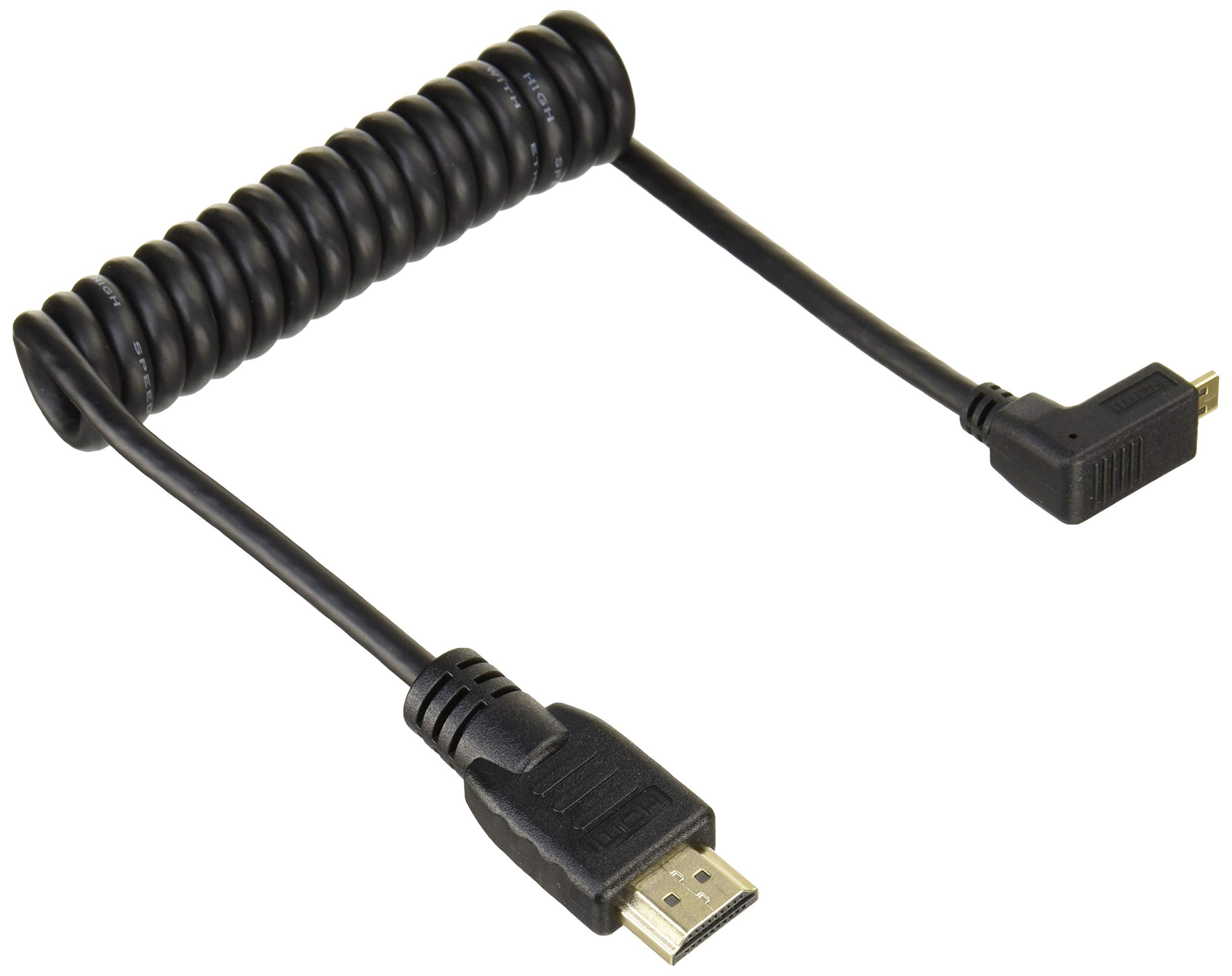 Atomos Right Angle Micro To Full Hdmi Coiled Cable (11.8 17.7 In.)
