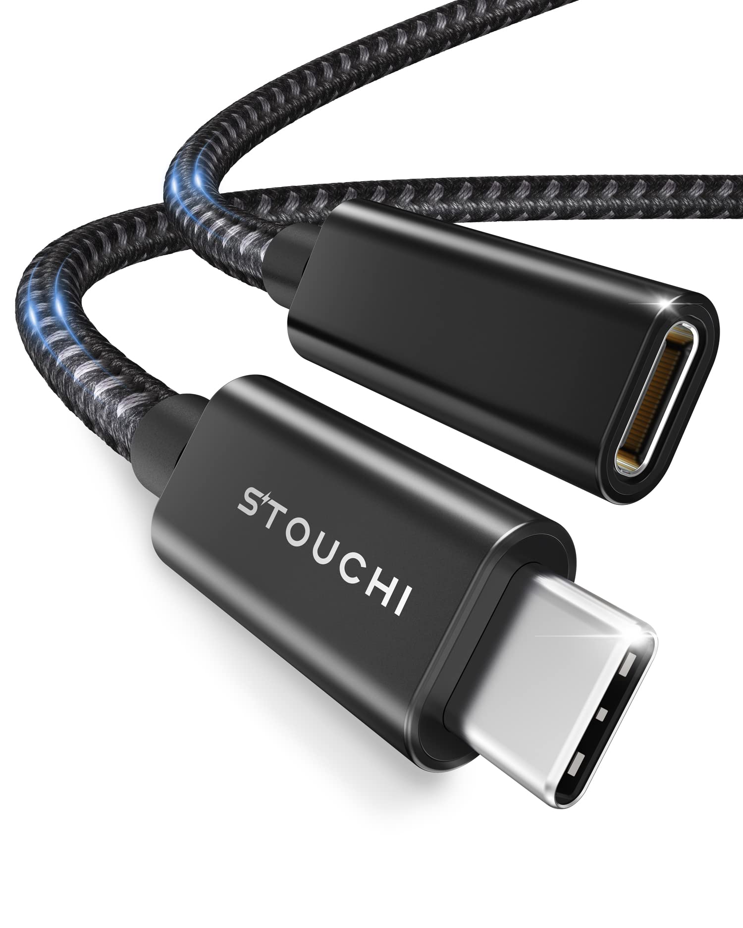 Stouchi Usb C Extension Cable 3.3Ft/1M, Psvr2 Extension Cable Type C 3.2 Male To Female Fast Charging & Audio Data Transfer For