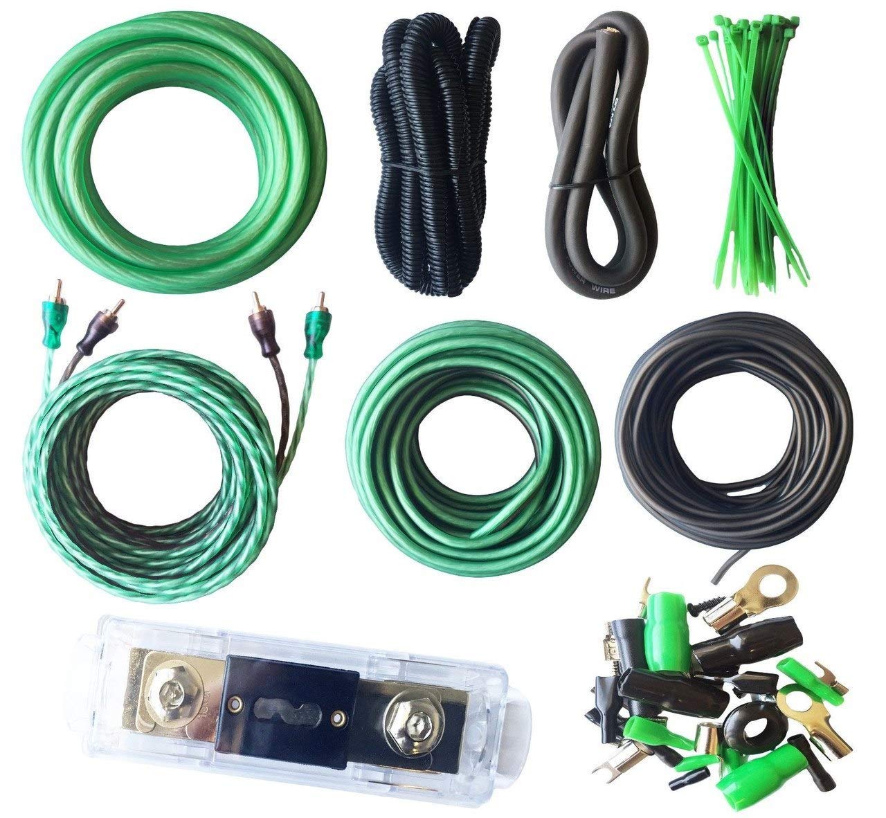 Soundbox 4 Gauge Amp Kit Complete Awg Amplifier Install Wiring Cables   5,000W