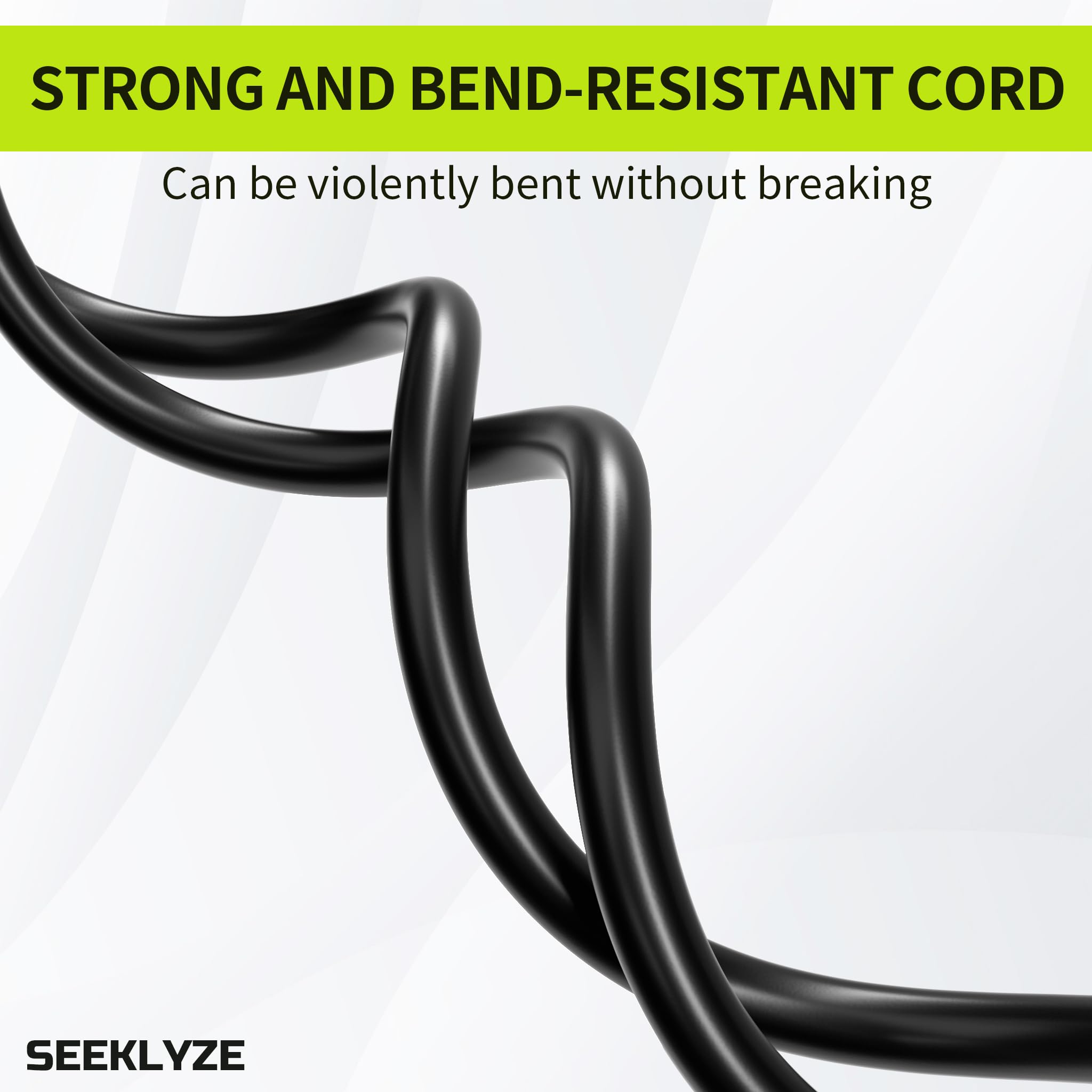 16/3 Black 15 Ft (2Pack) Extension Cord, Indoor Extension Cord For Laptops, Coffee Makers, Office Home Appliances, 3 Prong Resis