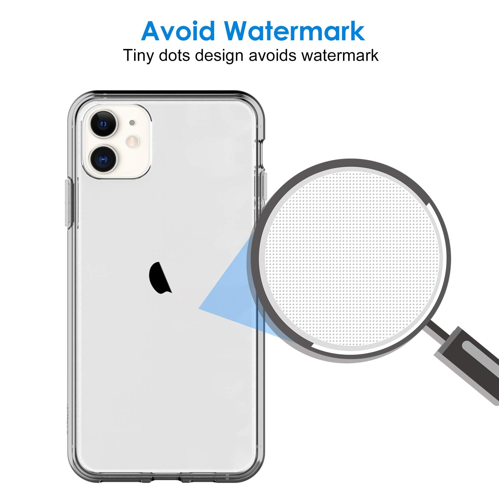 Jetech Case For Iphone 11 (2019) 6.1 Inch, Shockproof Bumper Cover, Anti Scratch Clear Back (Grey)