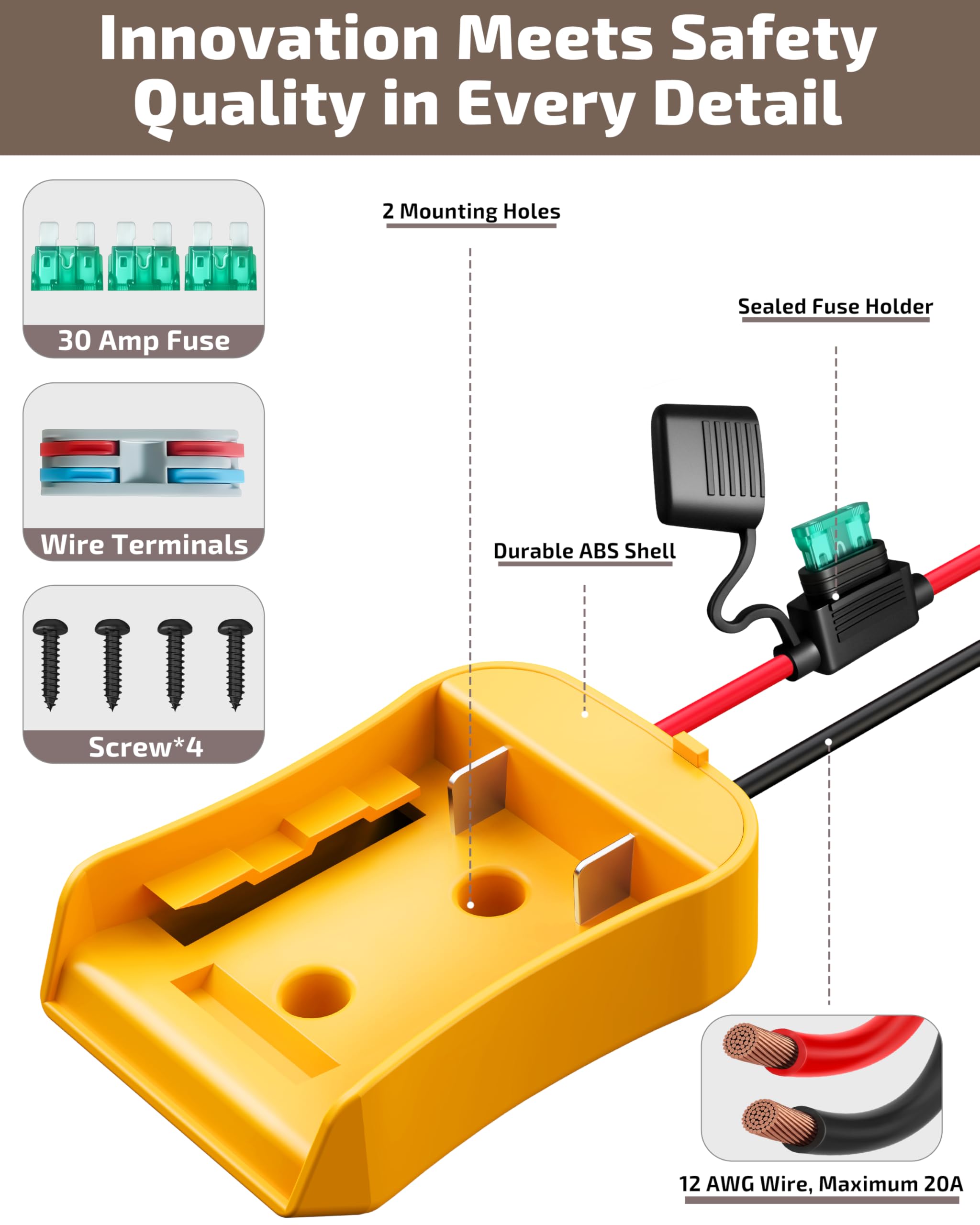 2-Pack For Dewalt 20V Battery Adapter For Power Wheels: Power Tool Drill Battery Adapter Converter For Power Wheels Rc Car Batte