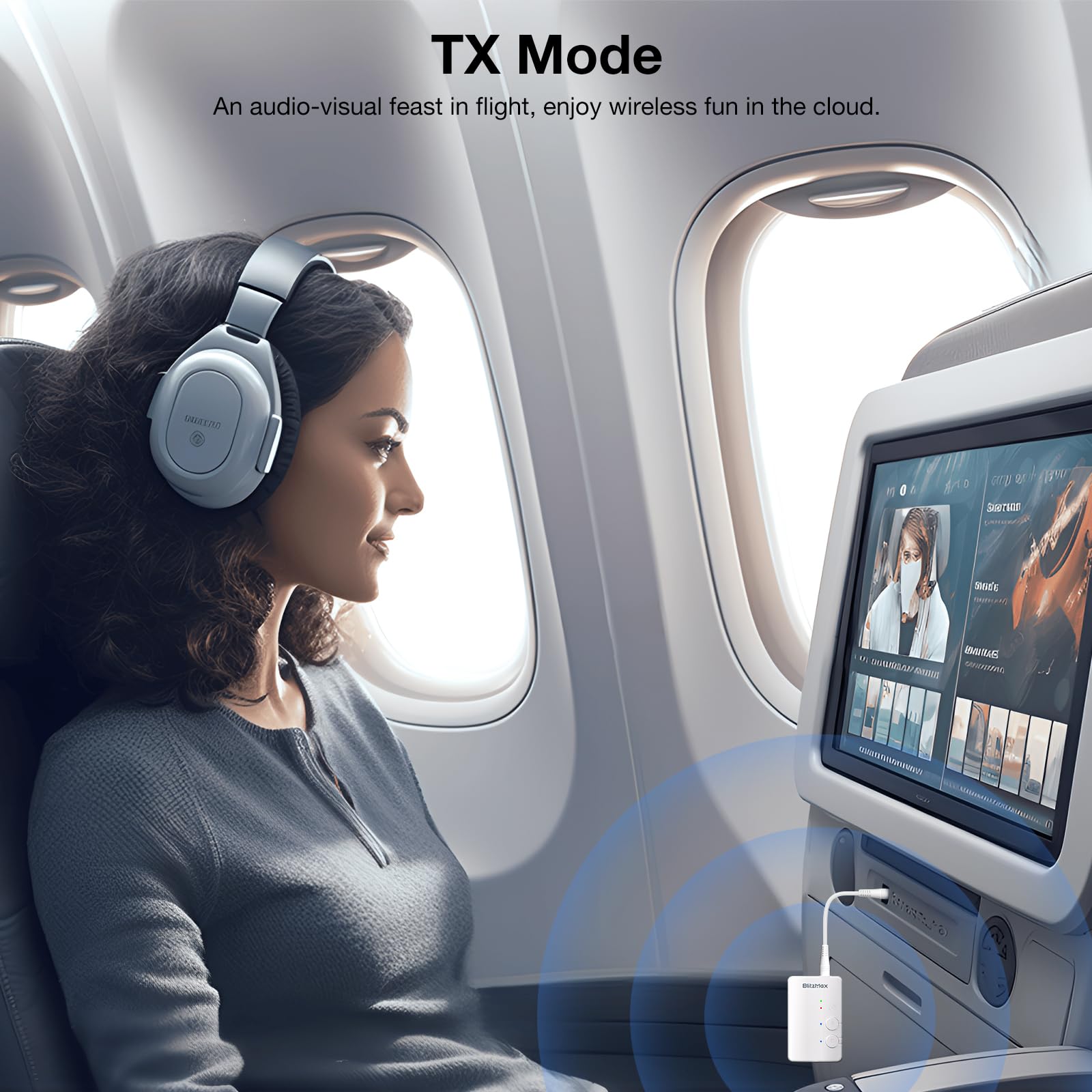 Tv Bluetooth 5.3 Transmitter/Receiver 2 In 1 Mini Wireless Adapter With Headphones Dual Pairs, 3.5Mm Aux Audio Jack, Aptx Low La