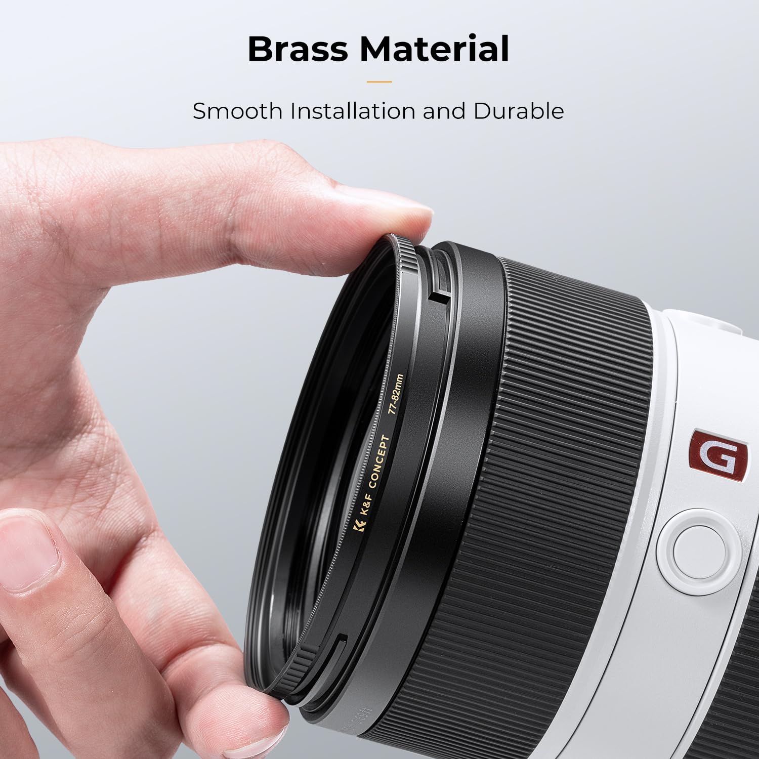 K&F Concept 77Mm To 82Mm Step Up Lens Filter Adapter Ring Cnc Machined Brass Filter Adapter Rings, For 77Mm Lens Install 82Mm Filter
