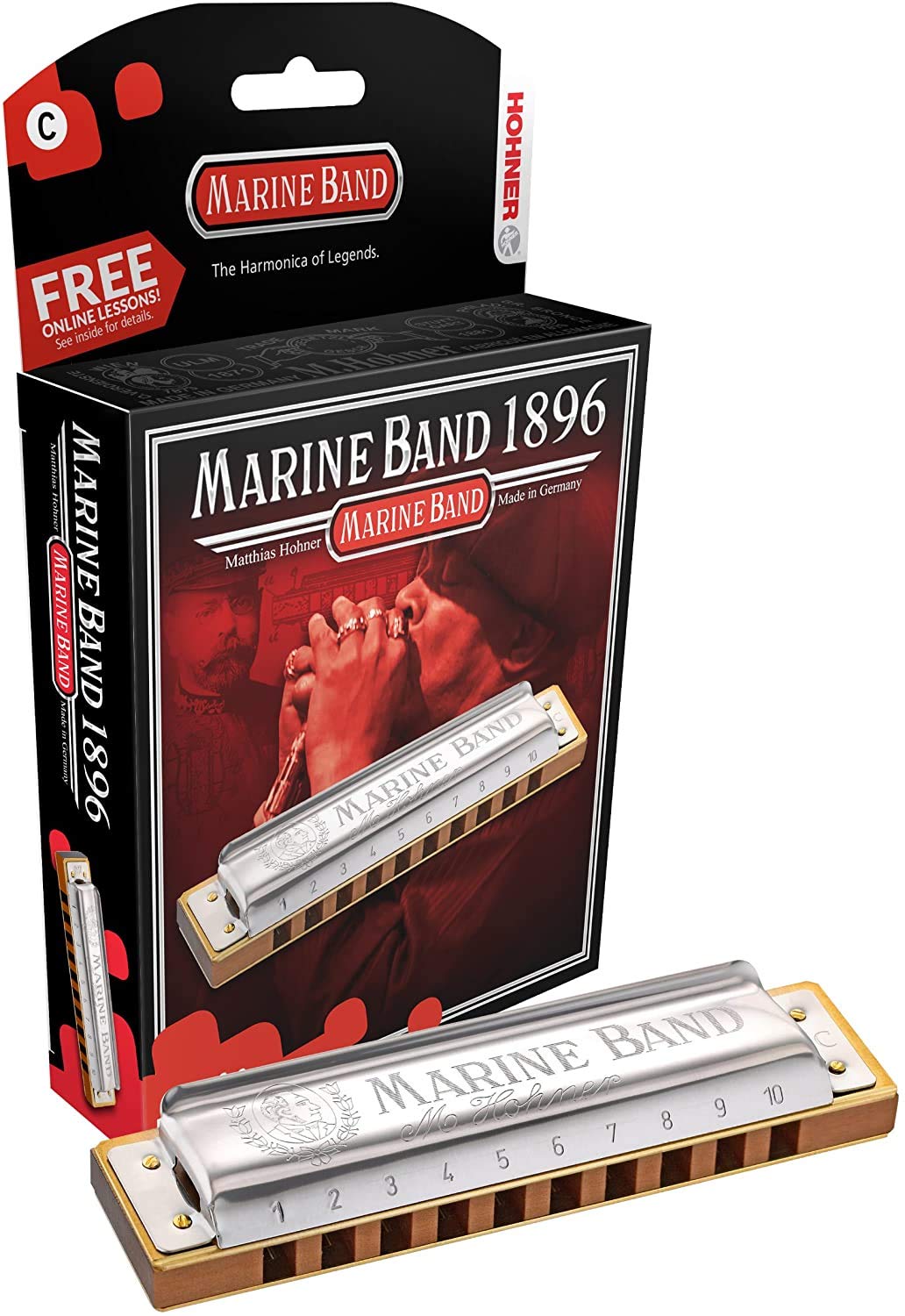 Hohner Marine Band Harmonica, Key of Bb