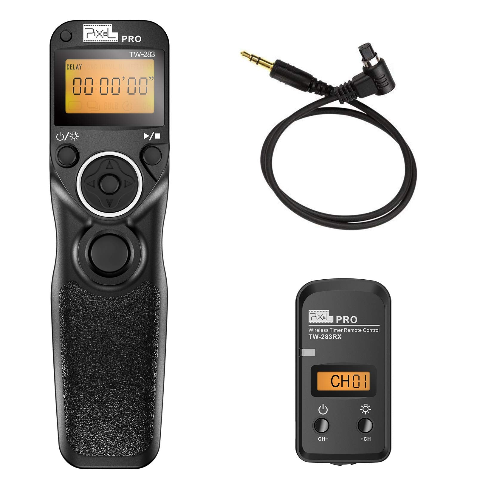Pixel TW-283/N3 LCD Wireless Shutter Release Timer Remote Control for Canon 7D Series, 5D Series, 50D, 40D, 30D, 10D