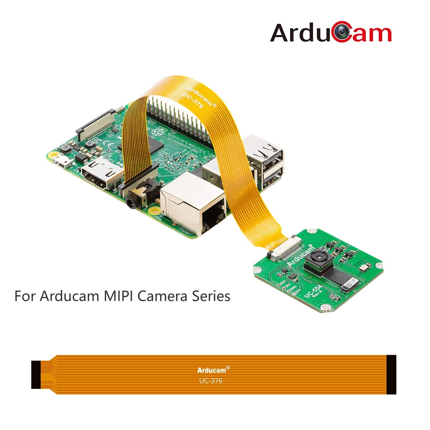 Arducam For Raspberry Pi Zero Camera Cable Set, 1.5'' 2.87'' 5.9'' Ribbon Flex Extension Cables For Pi Zero&W, Pack Of 3