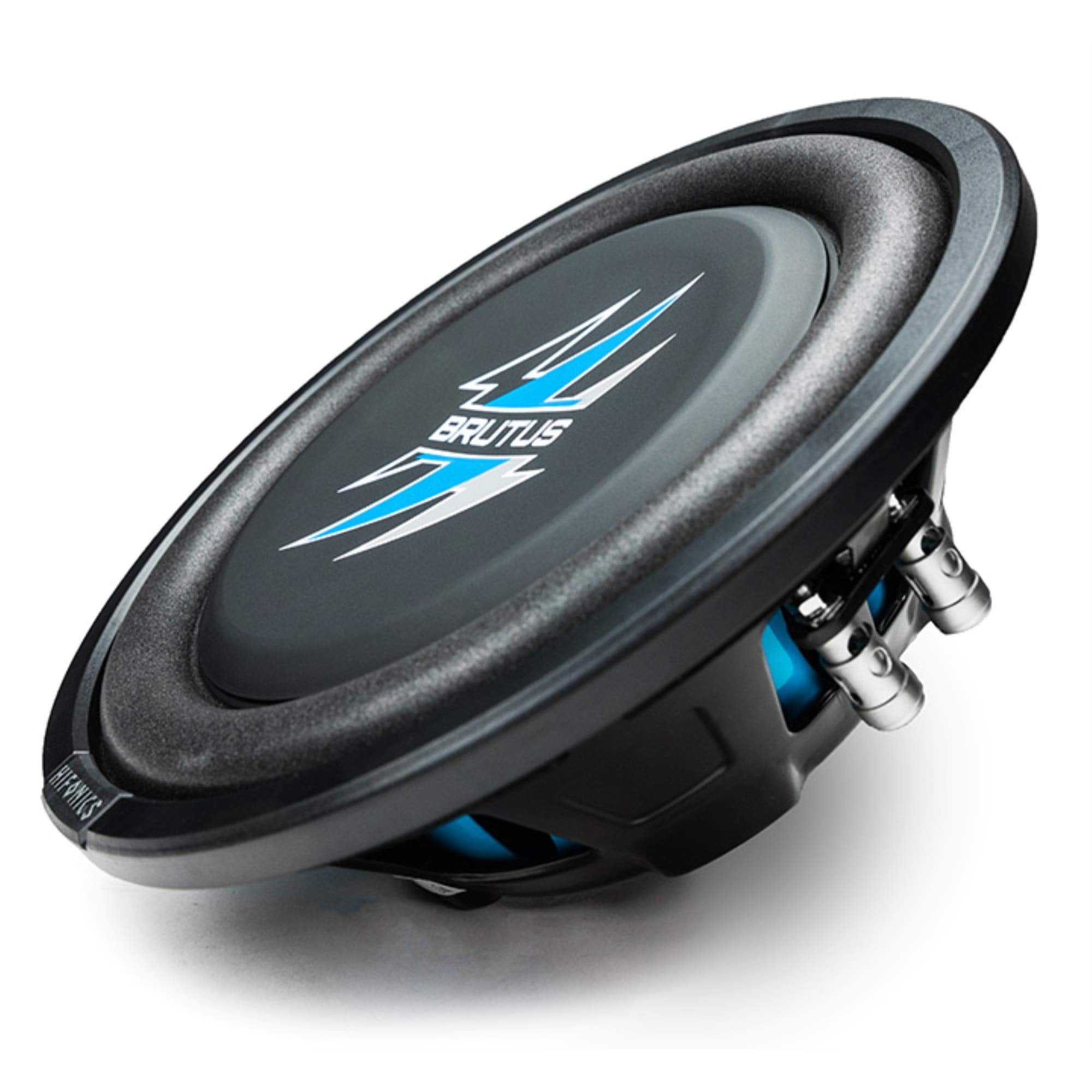 Hifonics Bxs10D4 Brutus Shallow Mount Subwoofer (Black)   10 Inch Subwoofer, 400 Watt, Car Audio System, 2.5 Inch Voice Coils, U