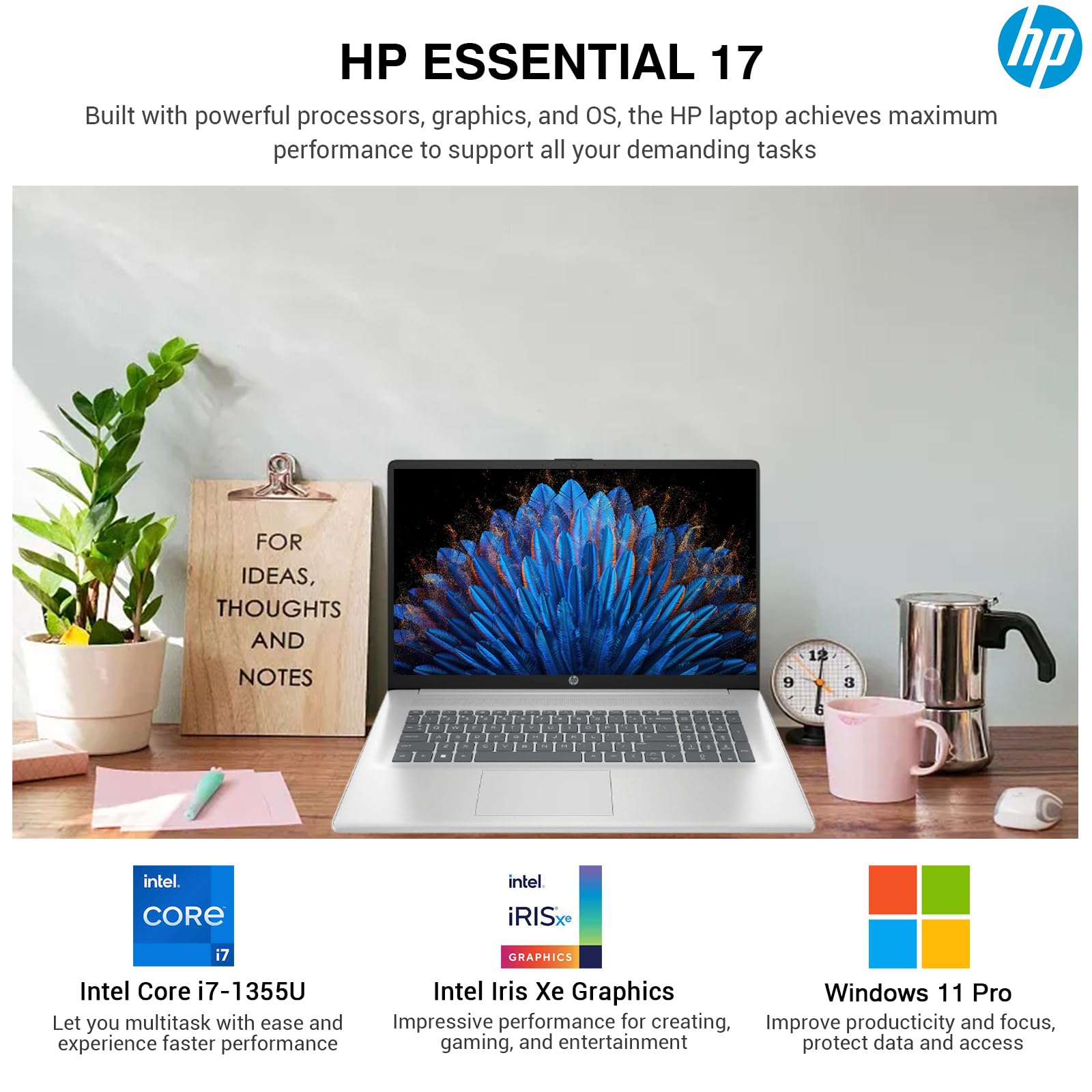 Hp Newest 17 Touchscreen Laptop Computer, 17.3 Inch Hd+ Touch Screen Business Pc, Core I7, 32Gb Ram, 1Tb Ssd, Windows 11 Pro, Li