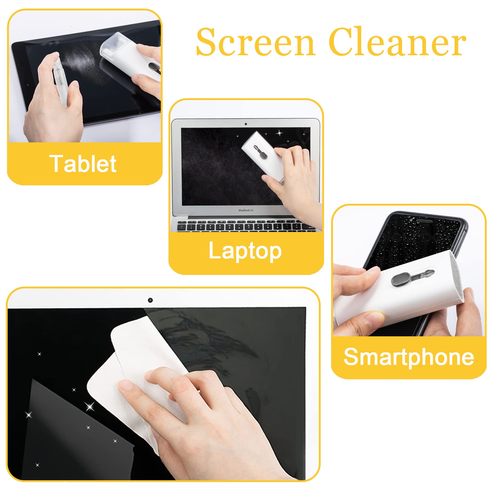 Walrfid Airpods Electronic Screen 7 In 1 Cleaner Kit Laptop Keyboard Cleaning Tool For Ipad/Iwatch/Computer/Phone/Macbook With 5