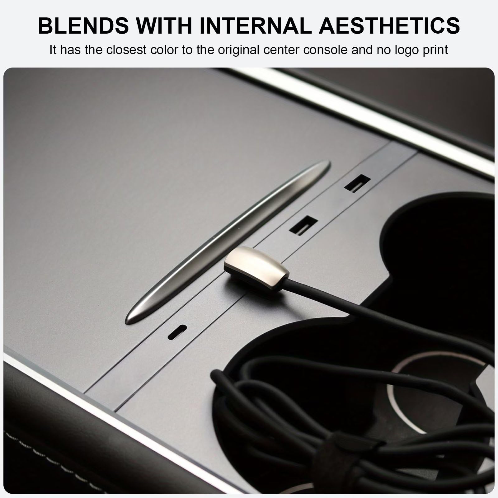 Vugosson Usb Hub For Tesla Model Y 2021 2024 Model 3 2021 2023 Center Console, Support Usb C Fast Charging, Docking Station Acce